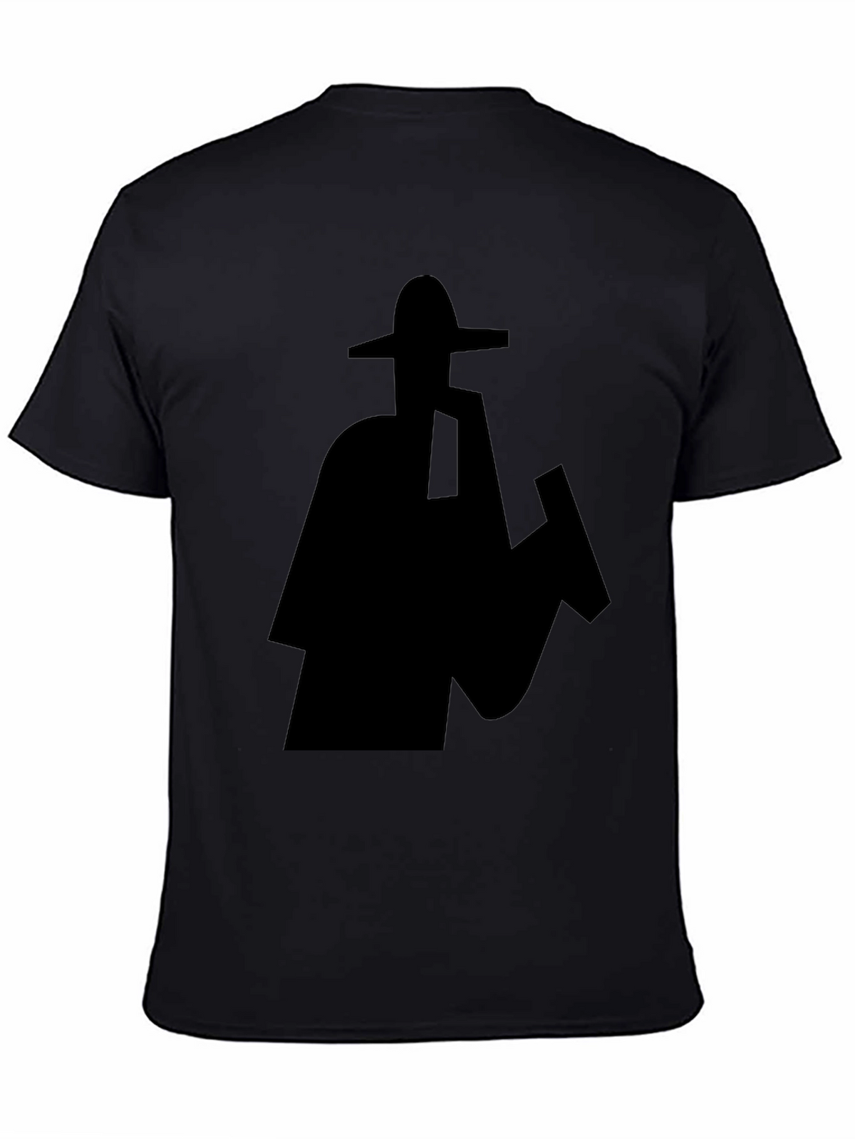Silhouette Sombrero Graphic Black T-Shirt