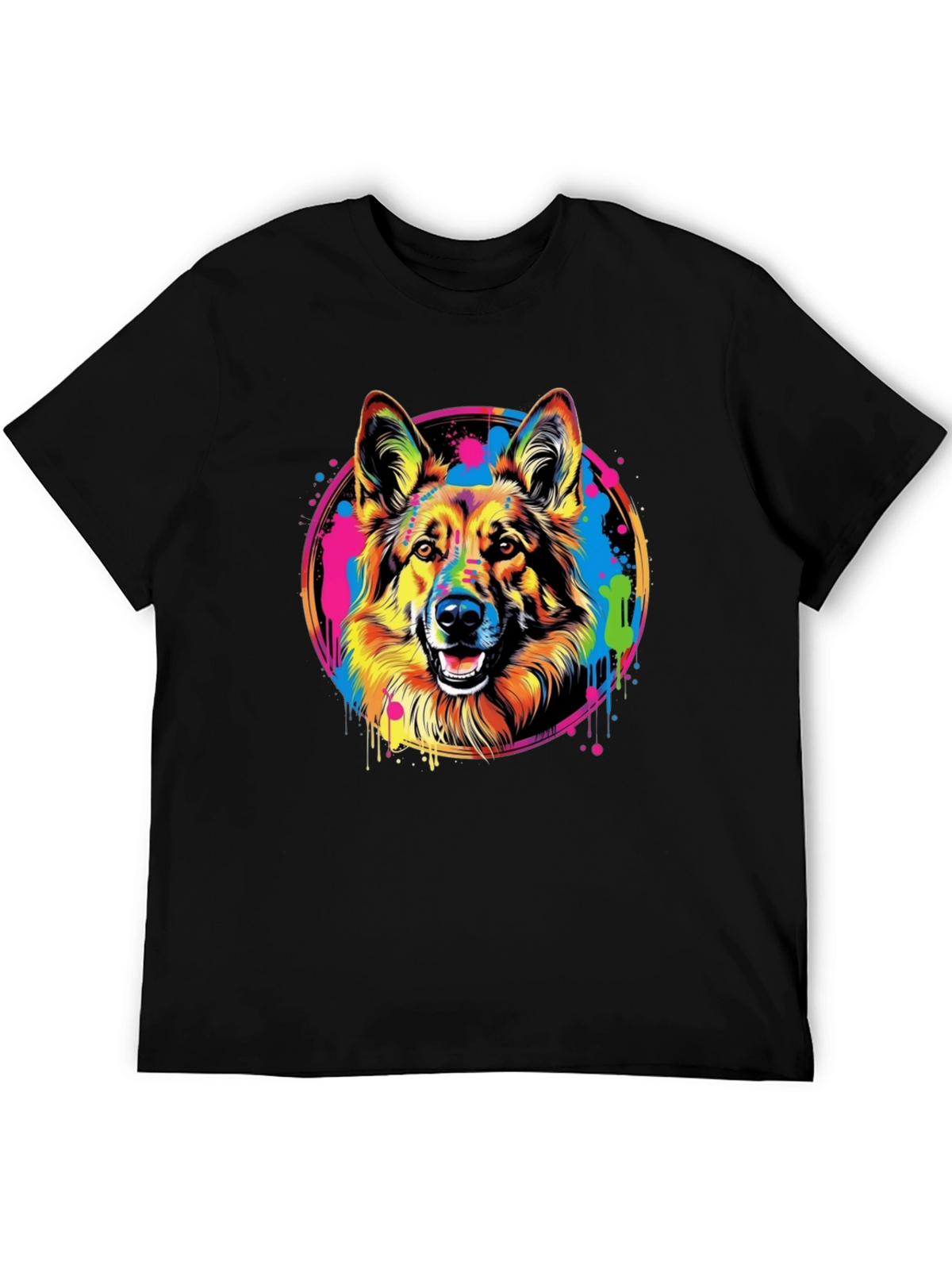 Vibrant German Shepherd Graphic Tee - Unisex