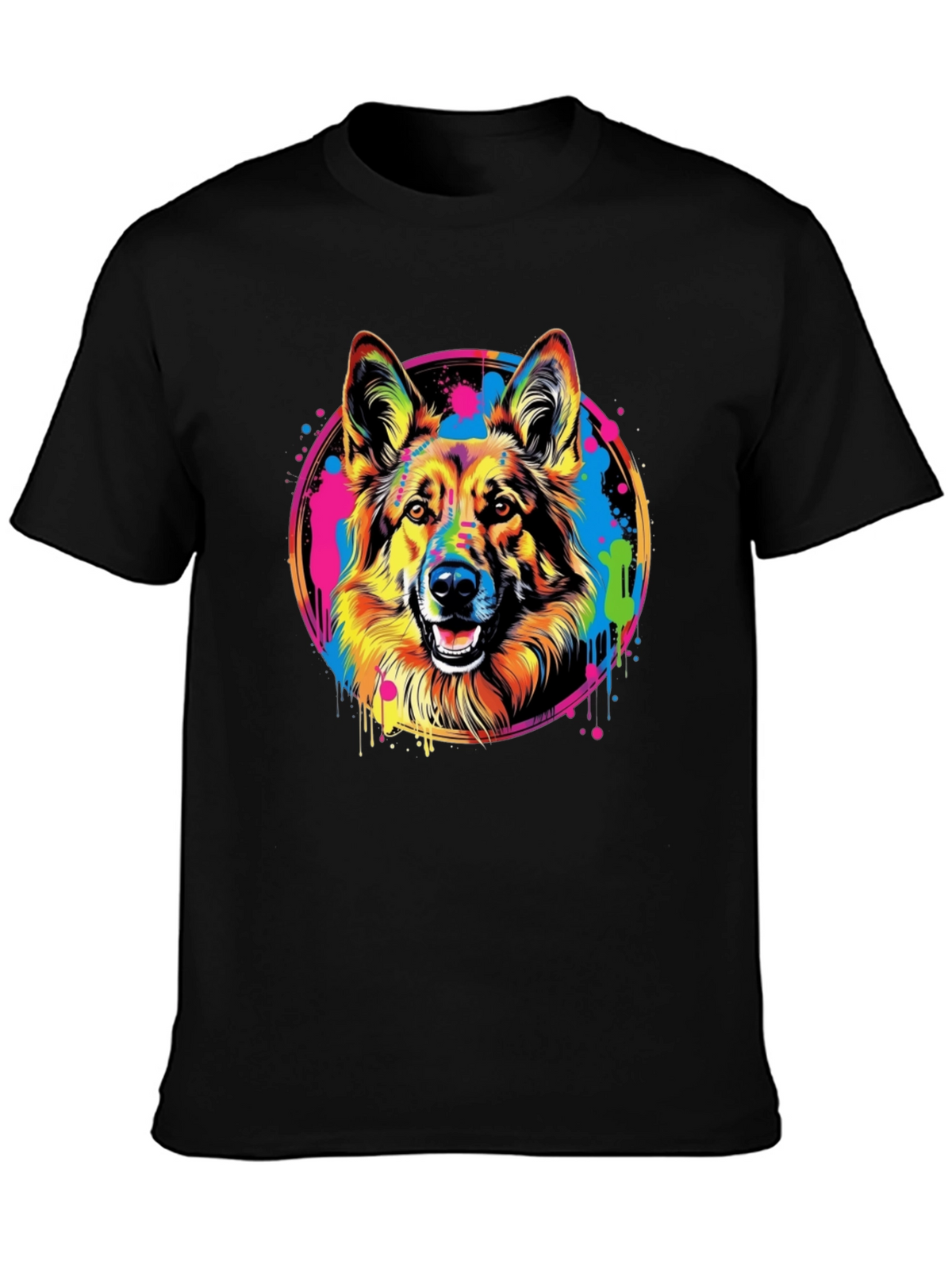 Vibrant German Shepherd Graphic Tee - Unisex