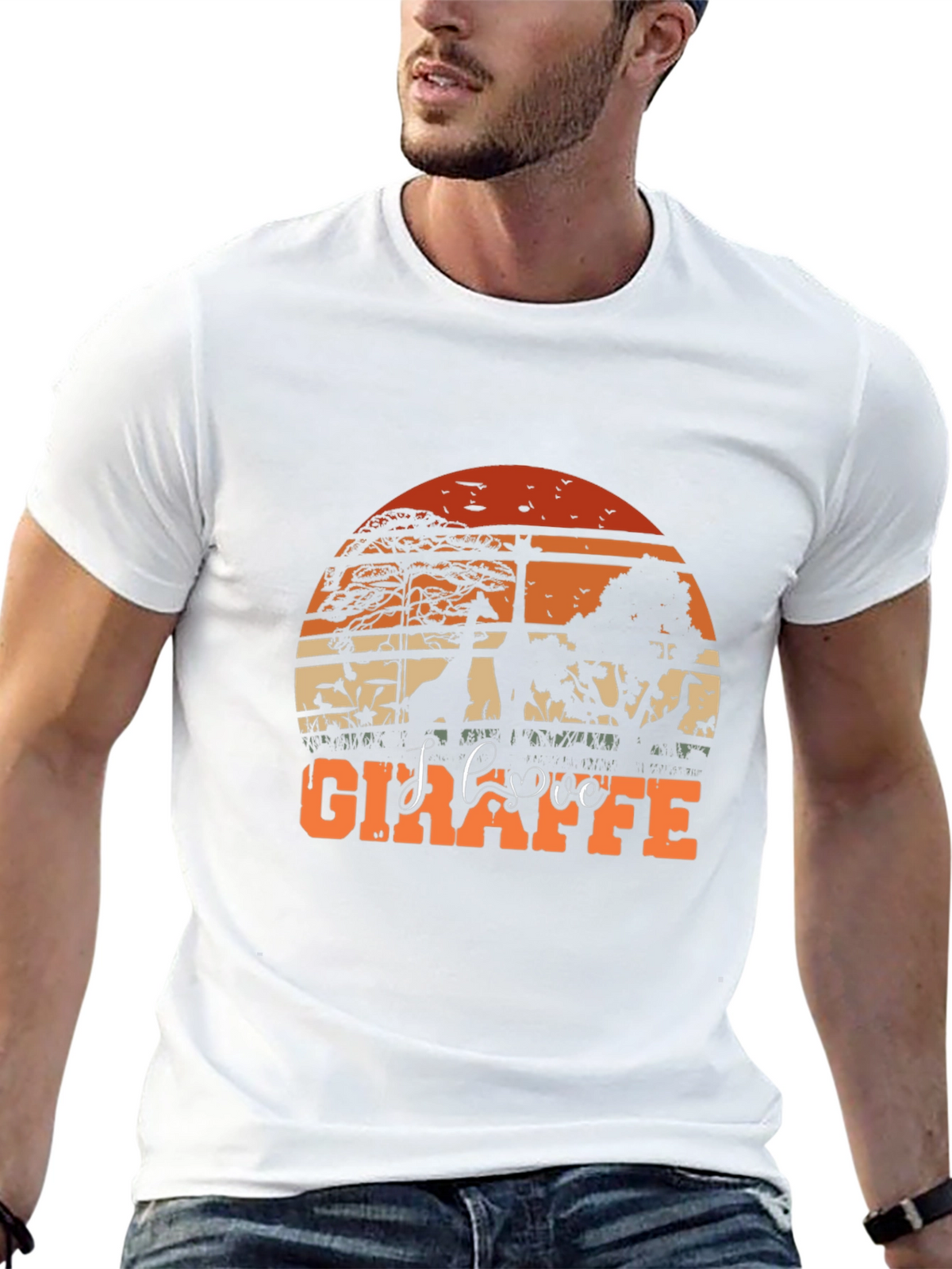 Sunset Giraffe Graphic Tee