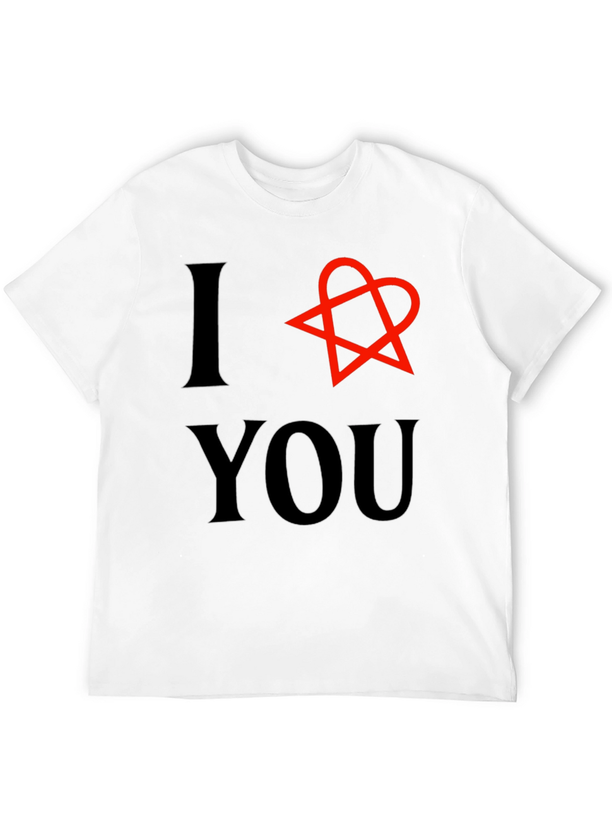I Heart You T-Shirt - Black Cotton Graphic Tee