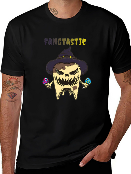 Fangtastic Halloween Tooth Graphic Tee