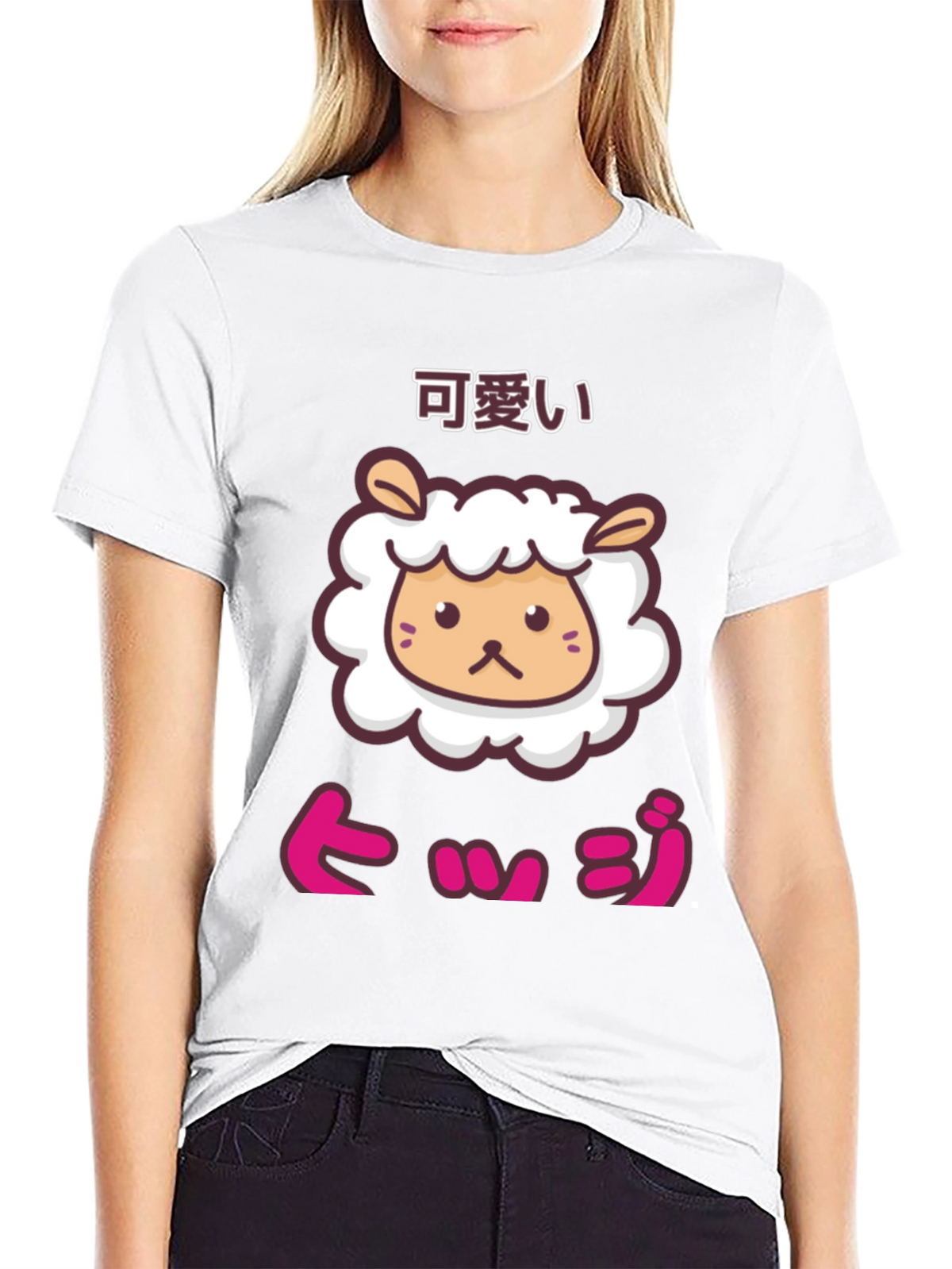 Kawaii Sheep Graphic Tee - Cute Japanese Style T-Shirt
