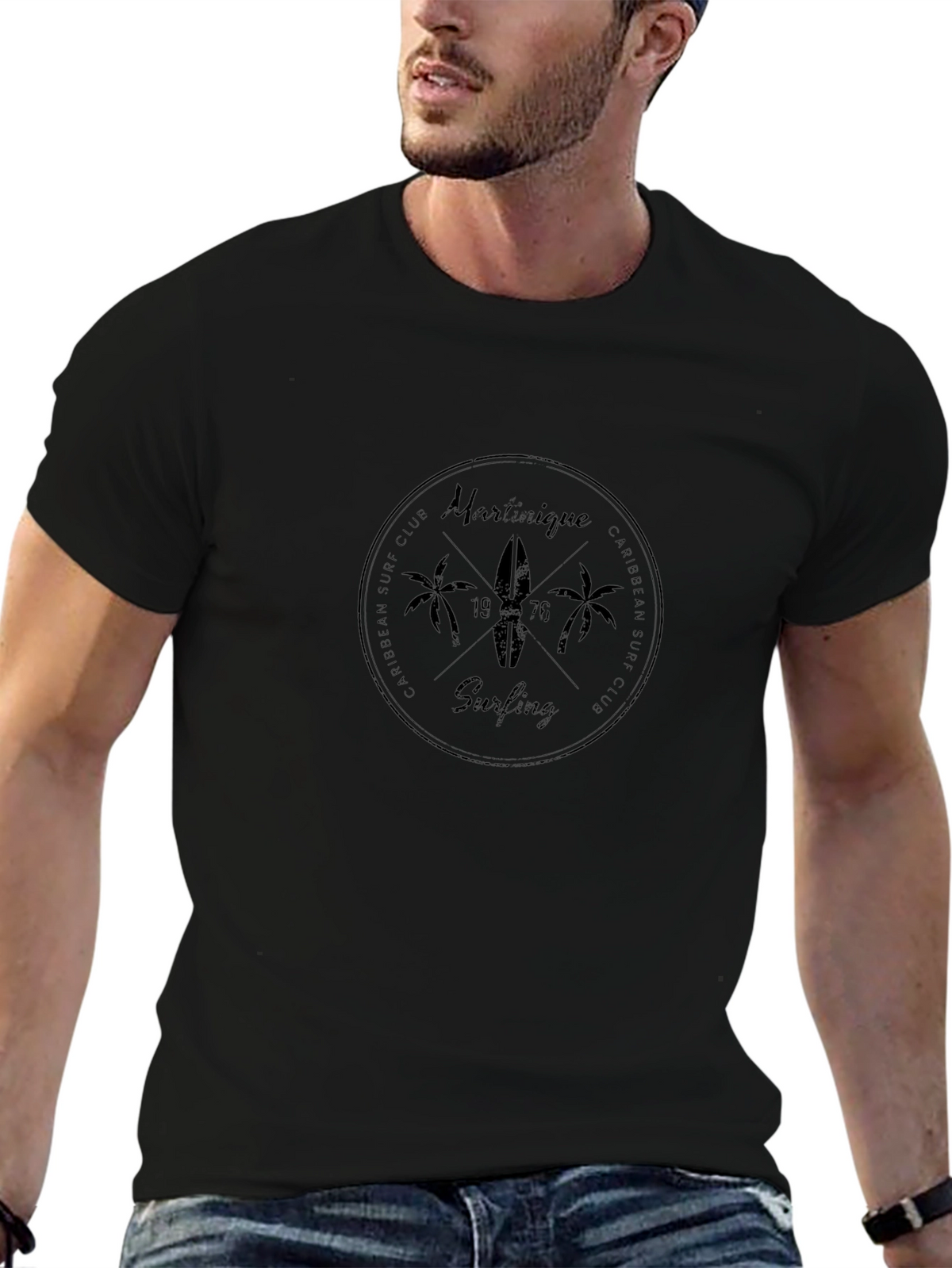 Martinique Surfing Club Black T-Shirt