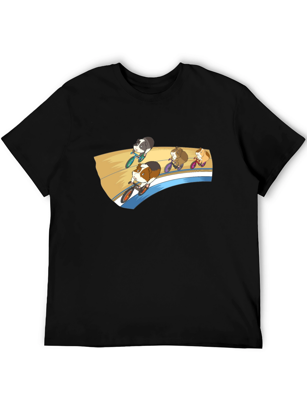 Guinea Pig Cycling Race Graphic T-Shirt