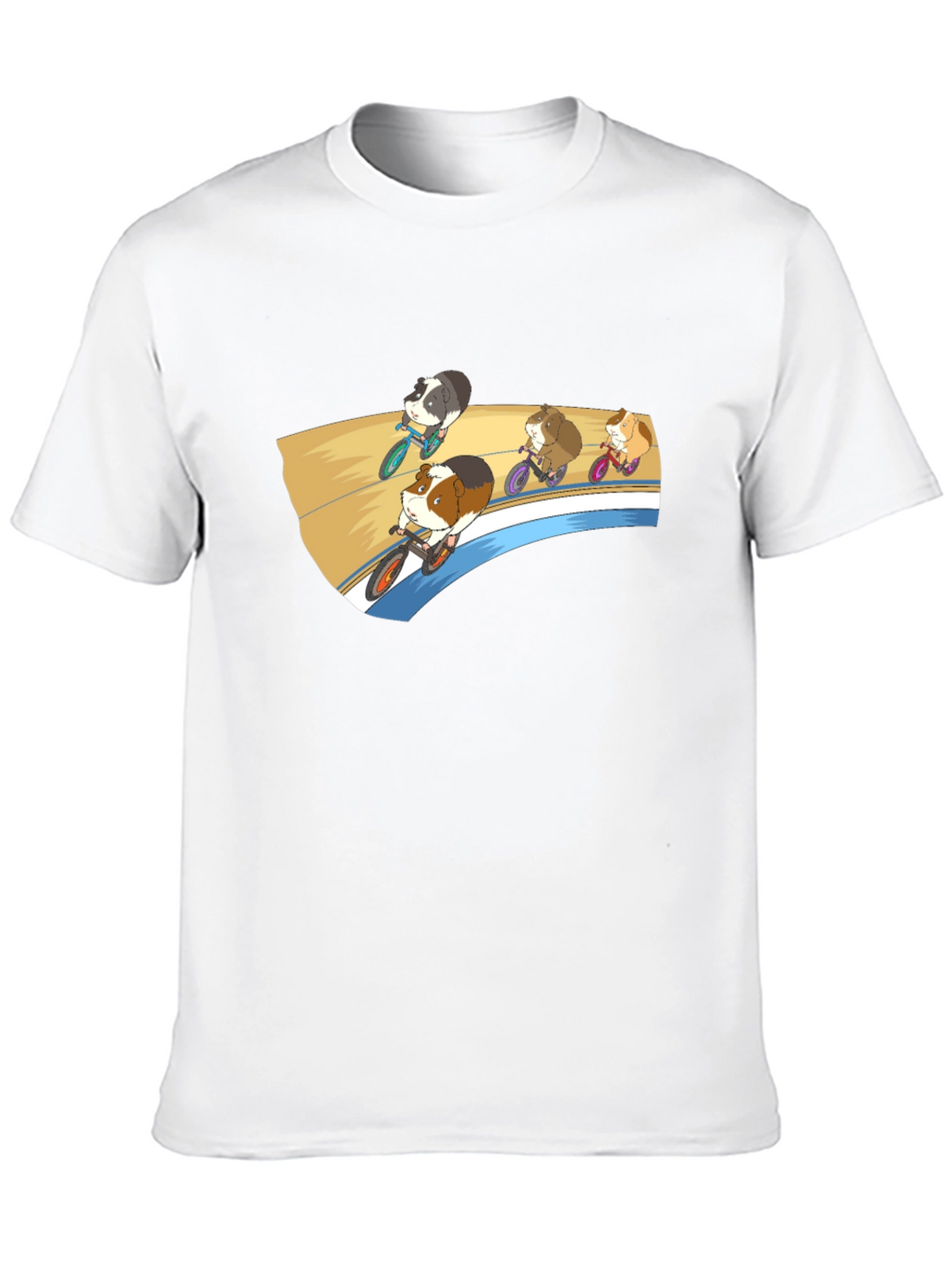 Guinea Pig Cycling Race Graphic T-Shirt