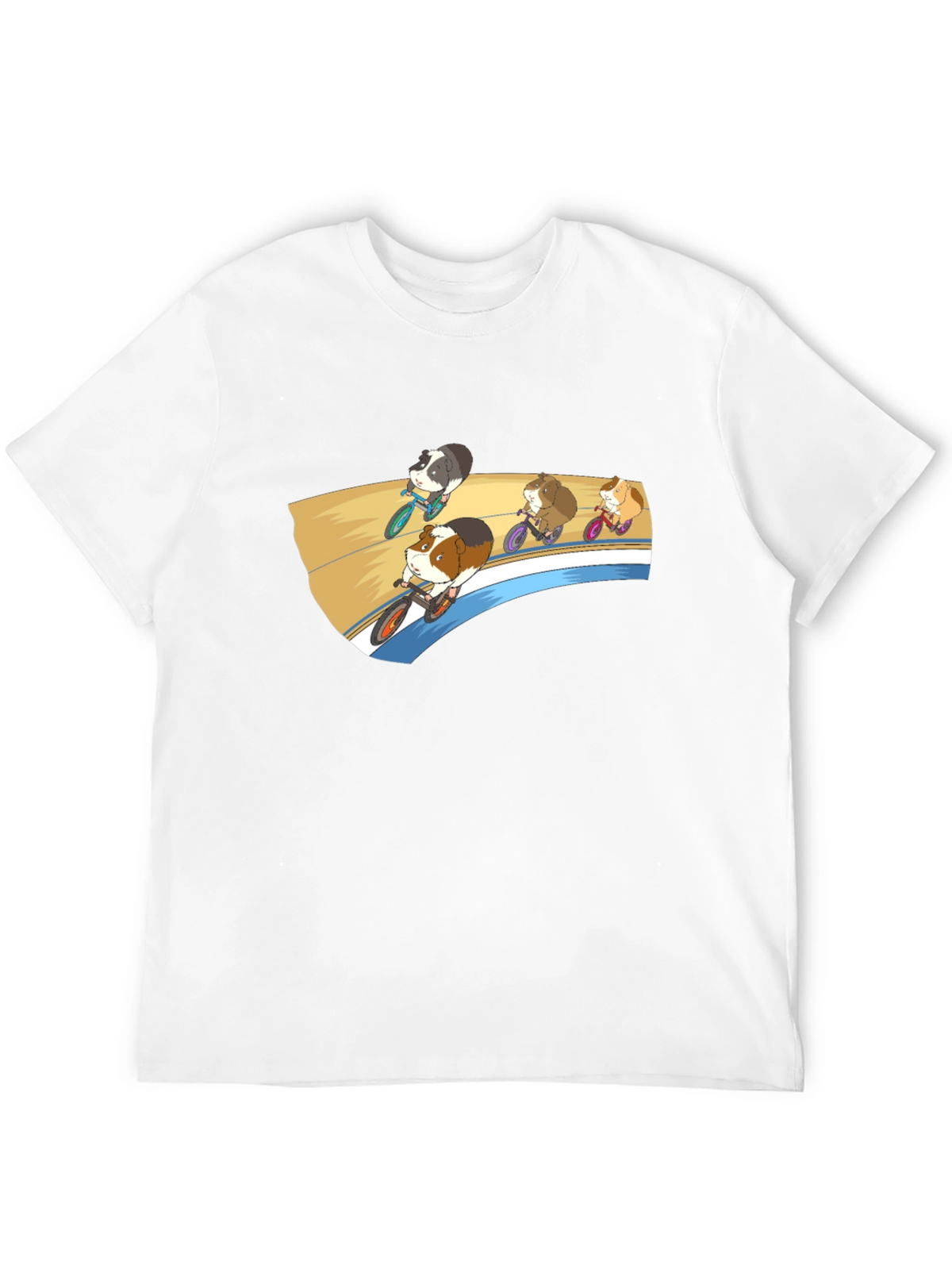 Guinea Pig Cycling Race Graphic T-Shirt