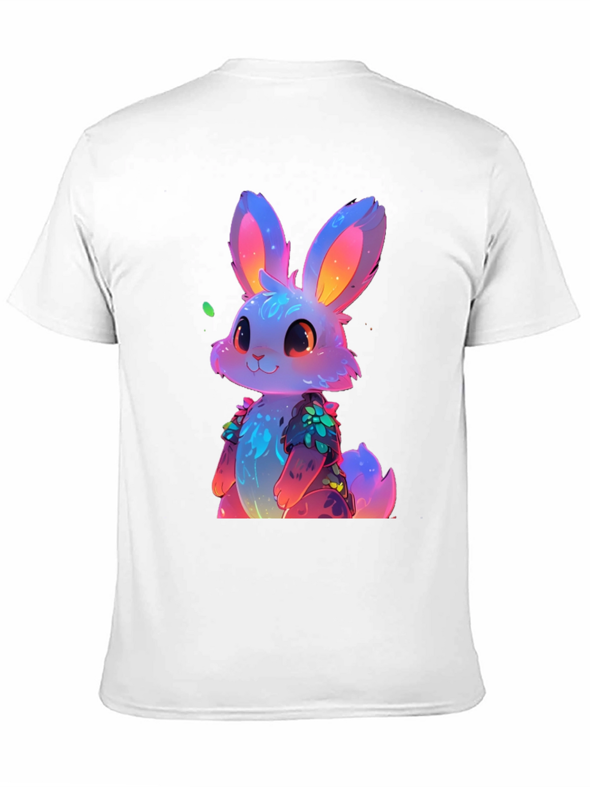 Neon Bunny Graphic Tee - Black