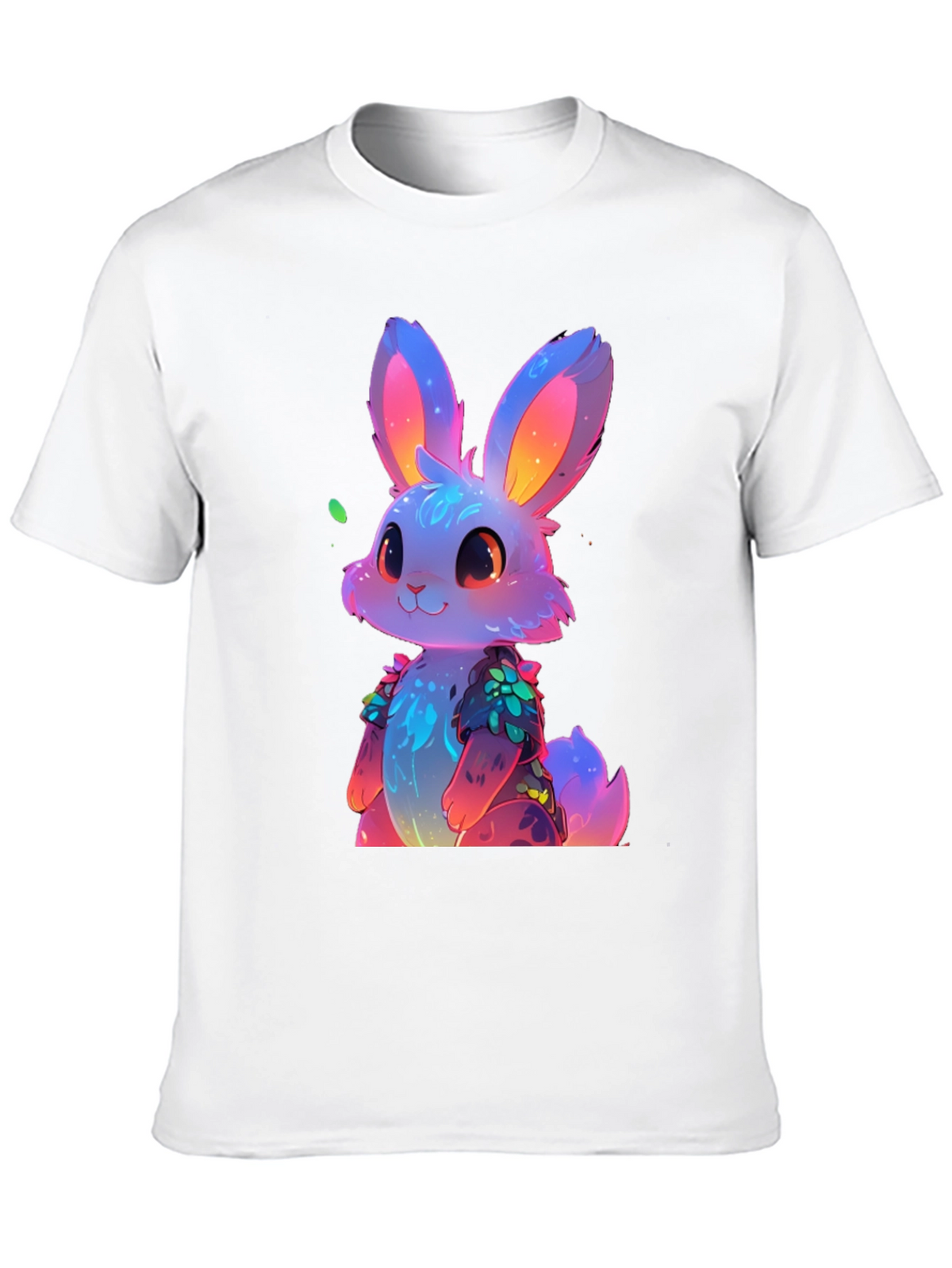Neon Bunny Graphic Tee - Black