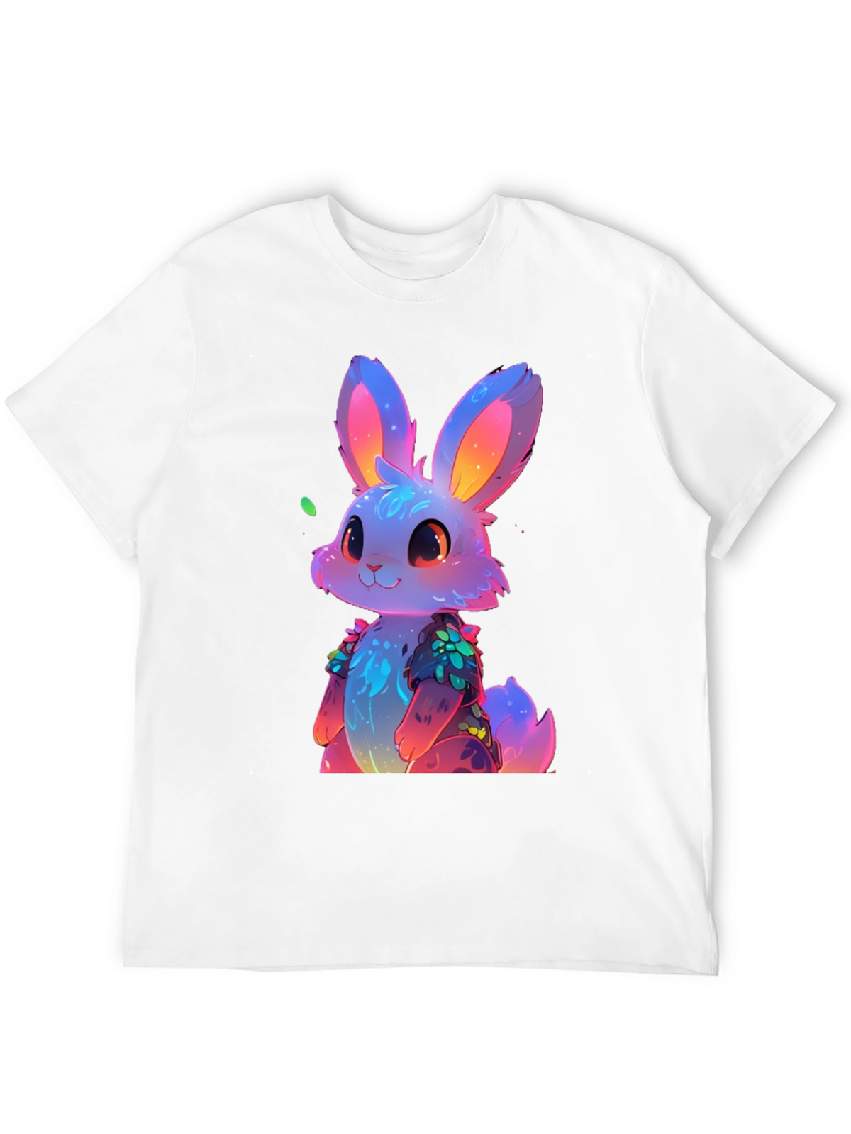 Neon Bunny Graphic Tee - Black