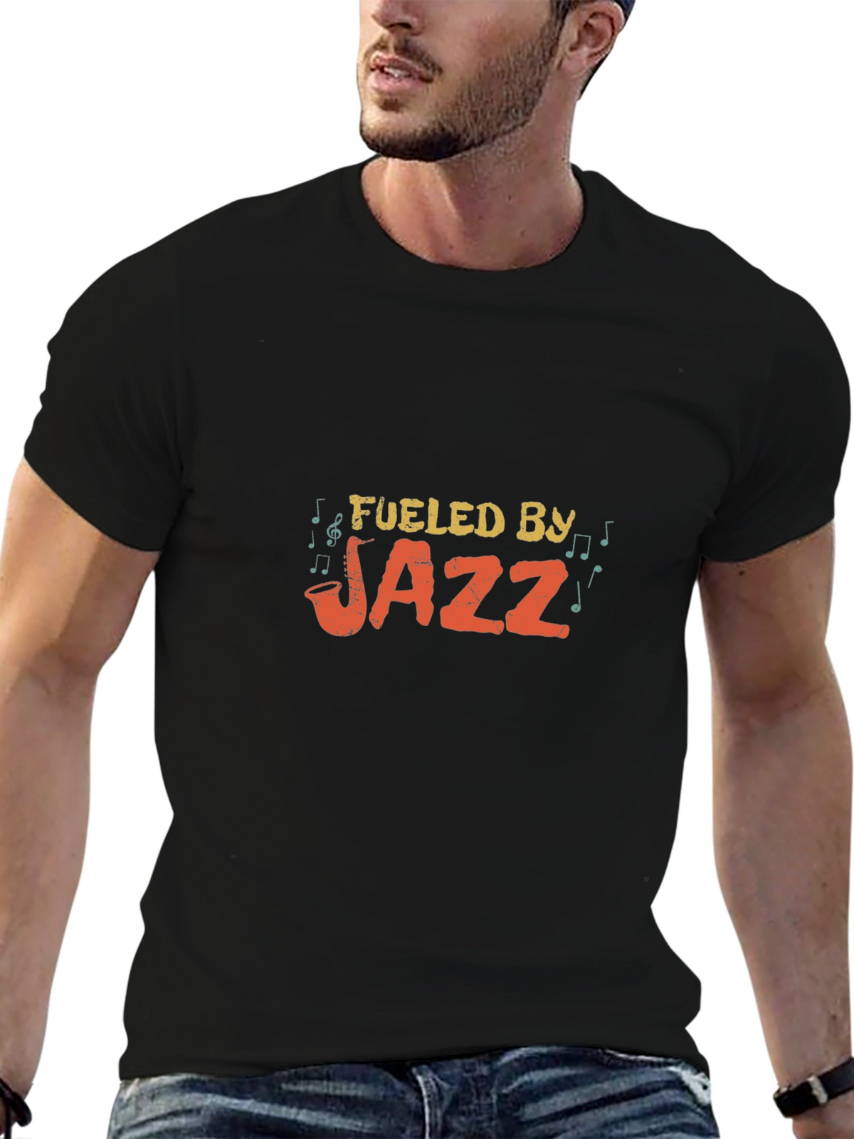 Fueled by Jazz T-Shirt - Cool Music Lover Tee