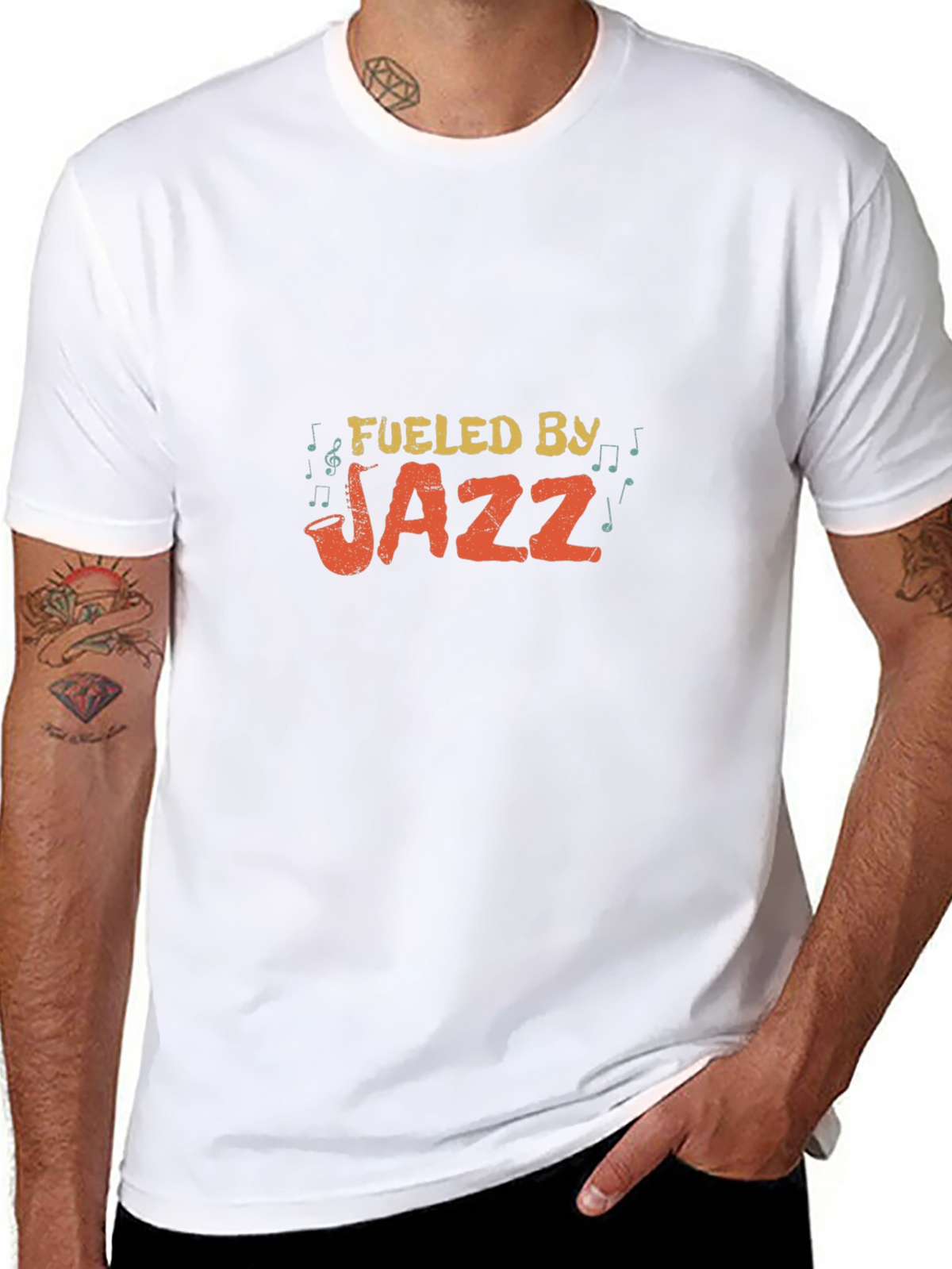 Fueled by Jazz T-Shirt - Cool Music Lover Tee
