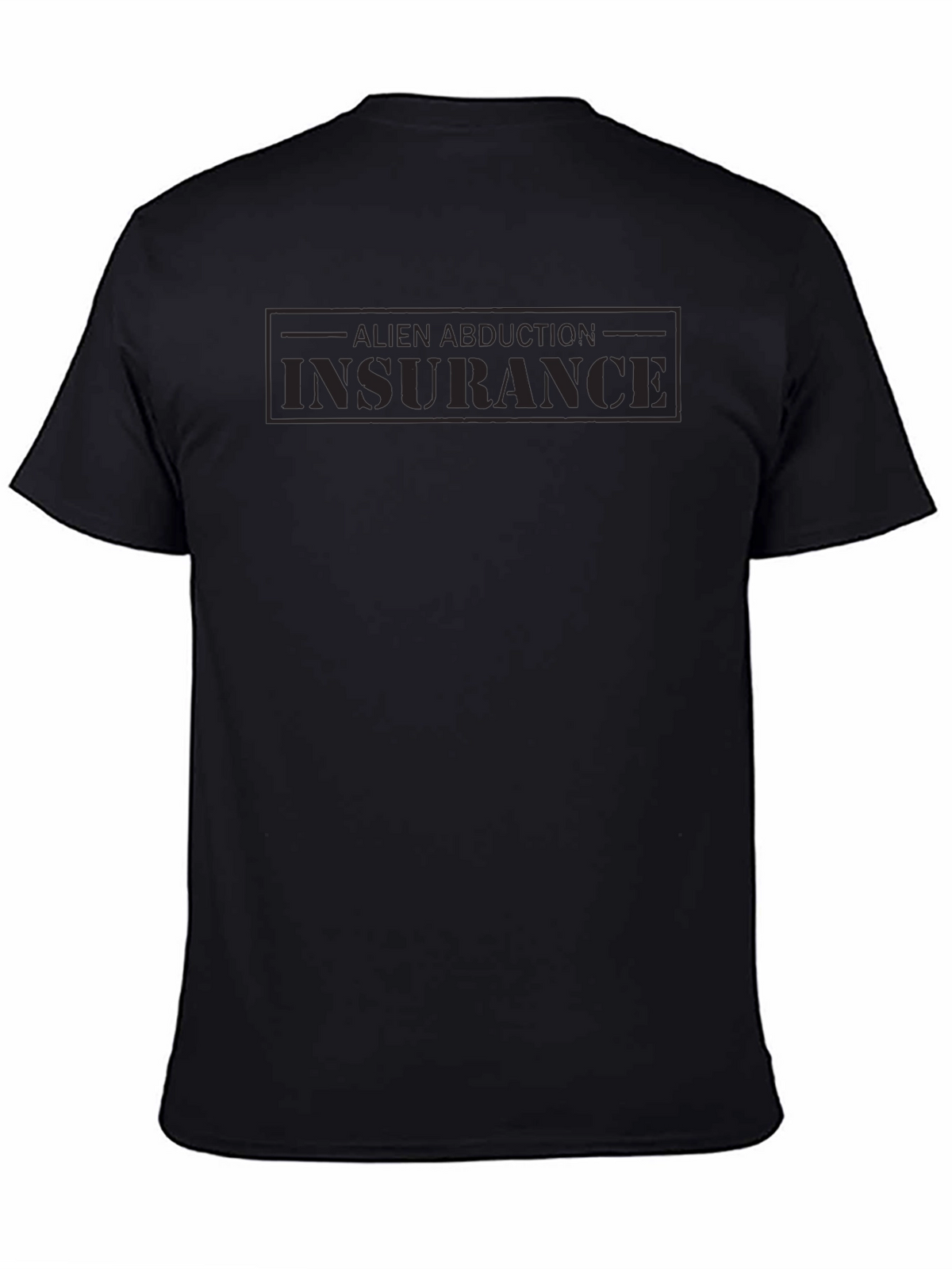 Alien Abduction Insurance Black Graphic Tee