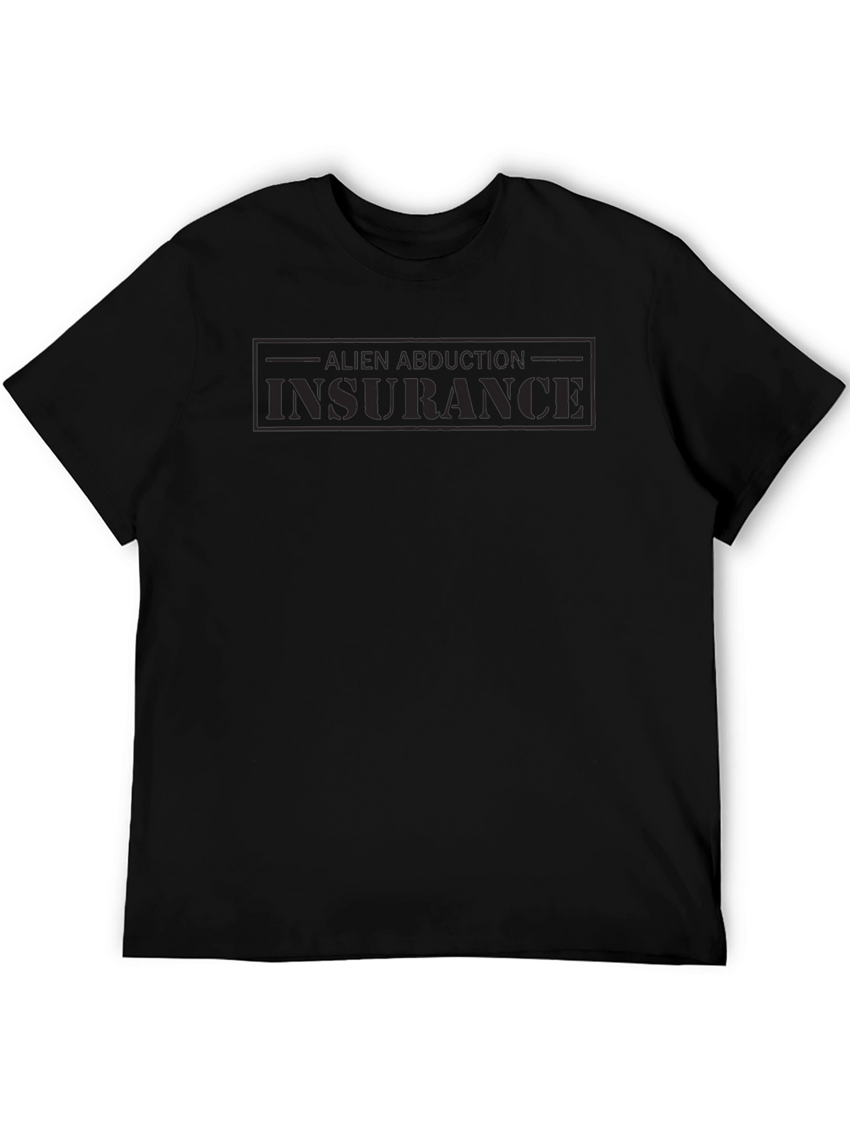 Alien Abduction Insurance Black Graphic Tee