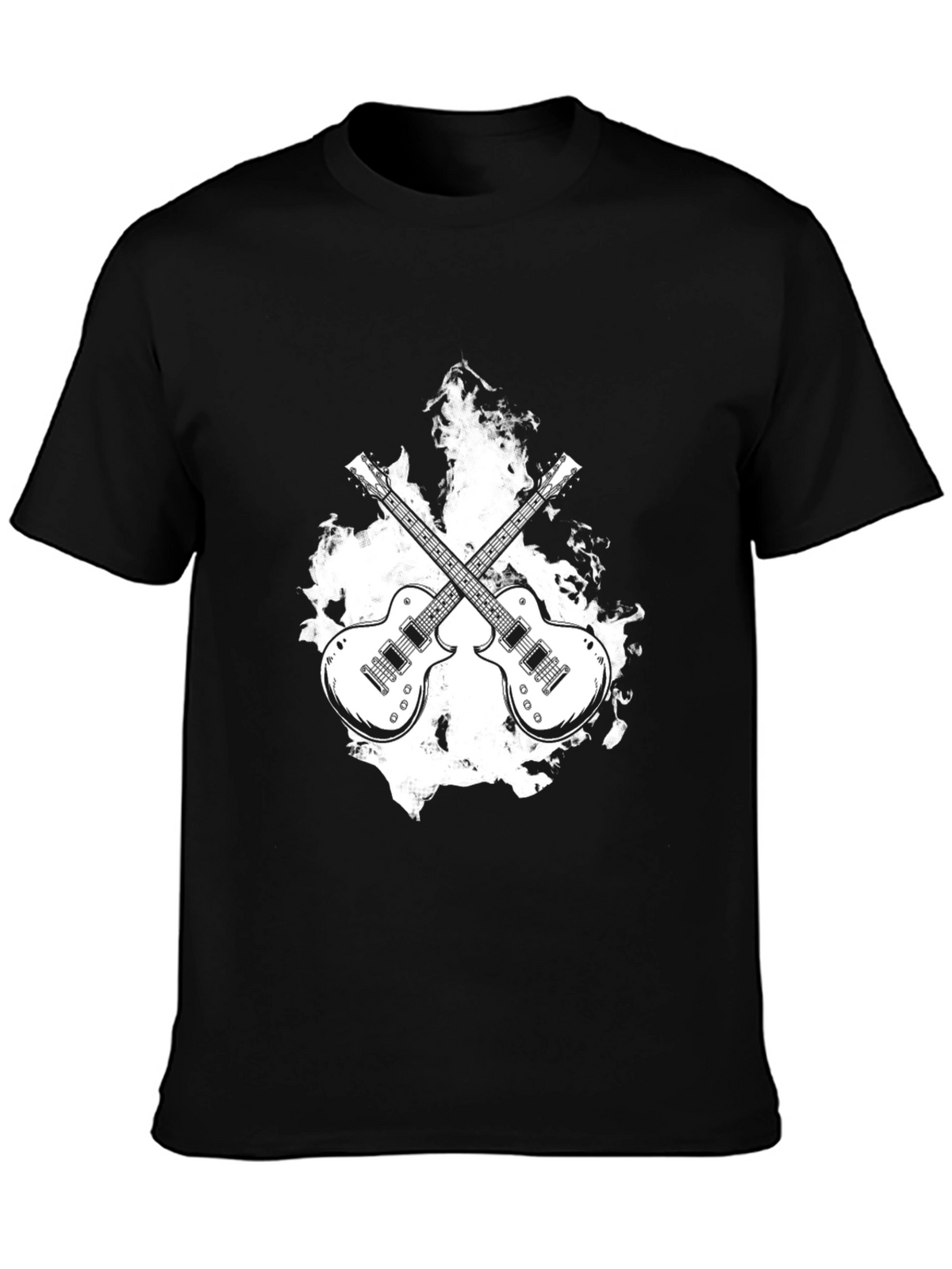 Rock On! Guitar Graphic Black T-Shirt
