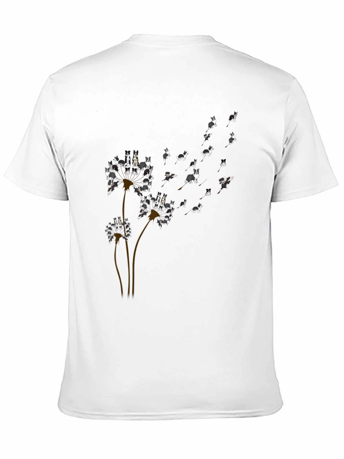 Dog Dandelion T-Shirt - Black