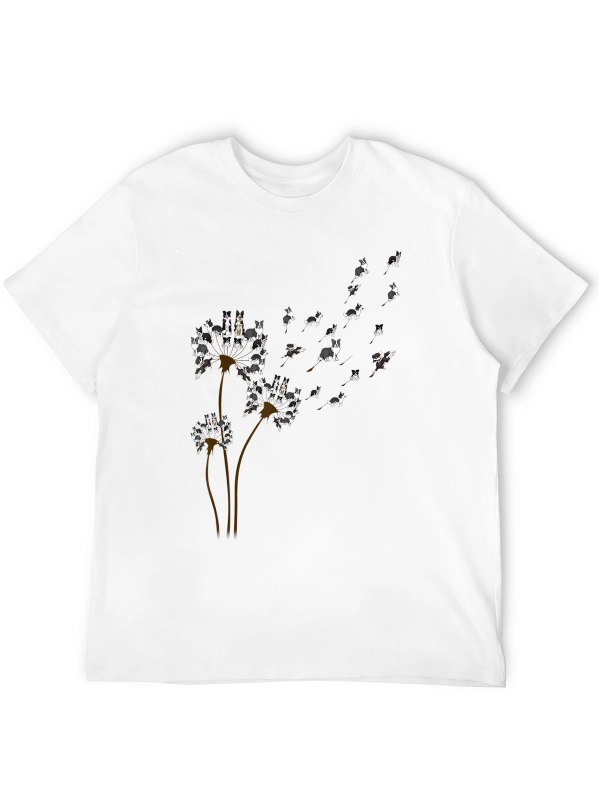 Dog Dandelion T-Shirt - Black