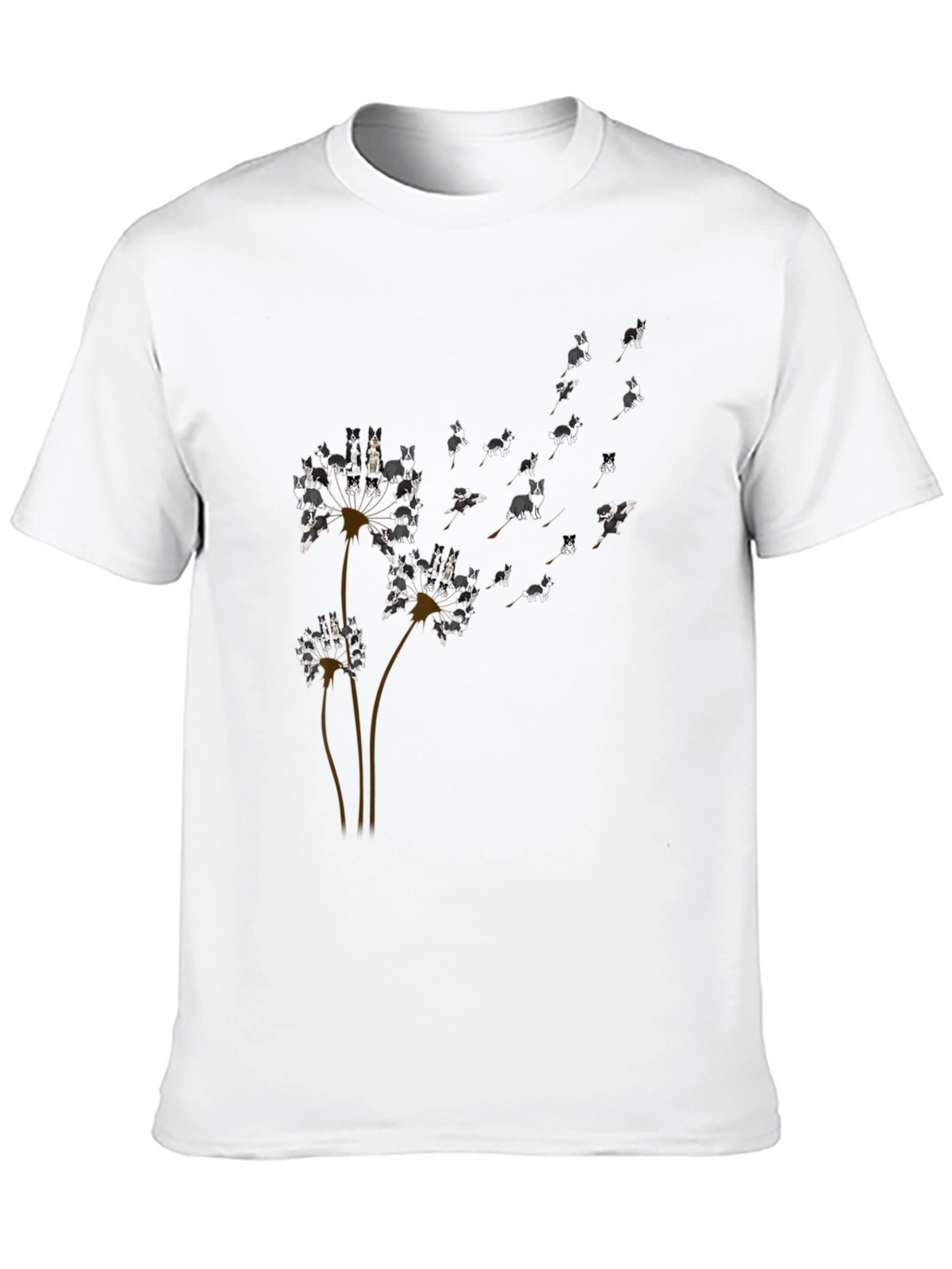Dog Dandelion T-Shirt - Black