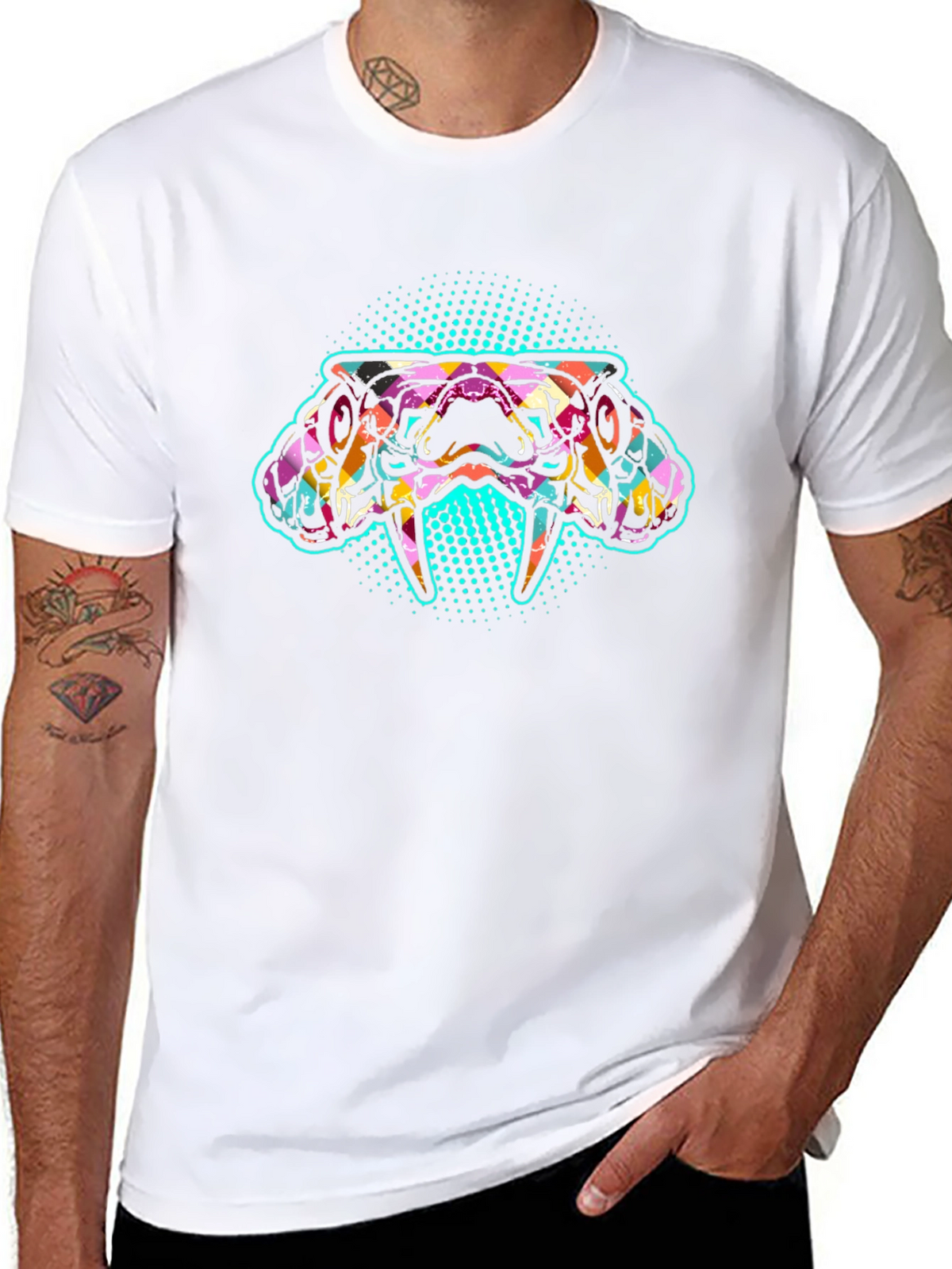 Psychedelic Snake Graphic Tee - Bold & Unique Design