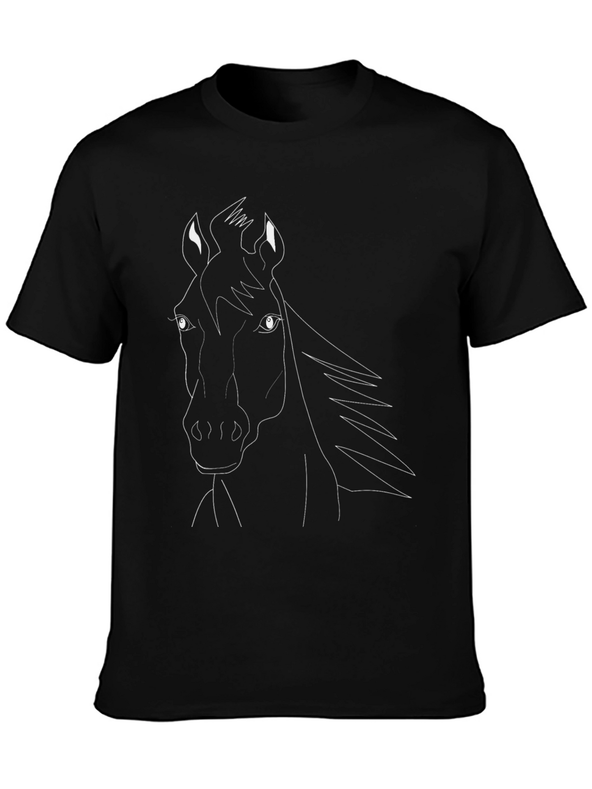 Black Horse Graphic Tee - Stylish Casual Wear
