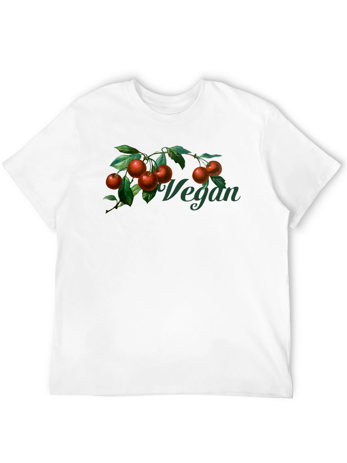 Vegan Cherry Branch Graphic T-Shirt - Unisex