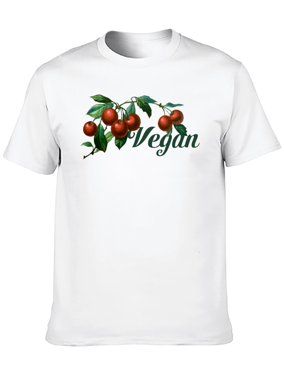 Vegan Cherry Branch Graphic T-Shirt - Unisex