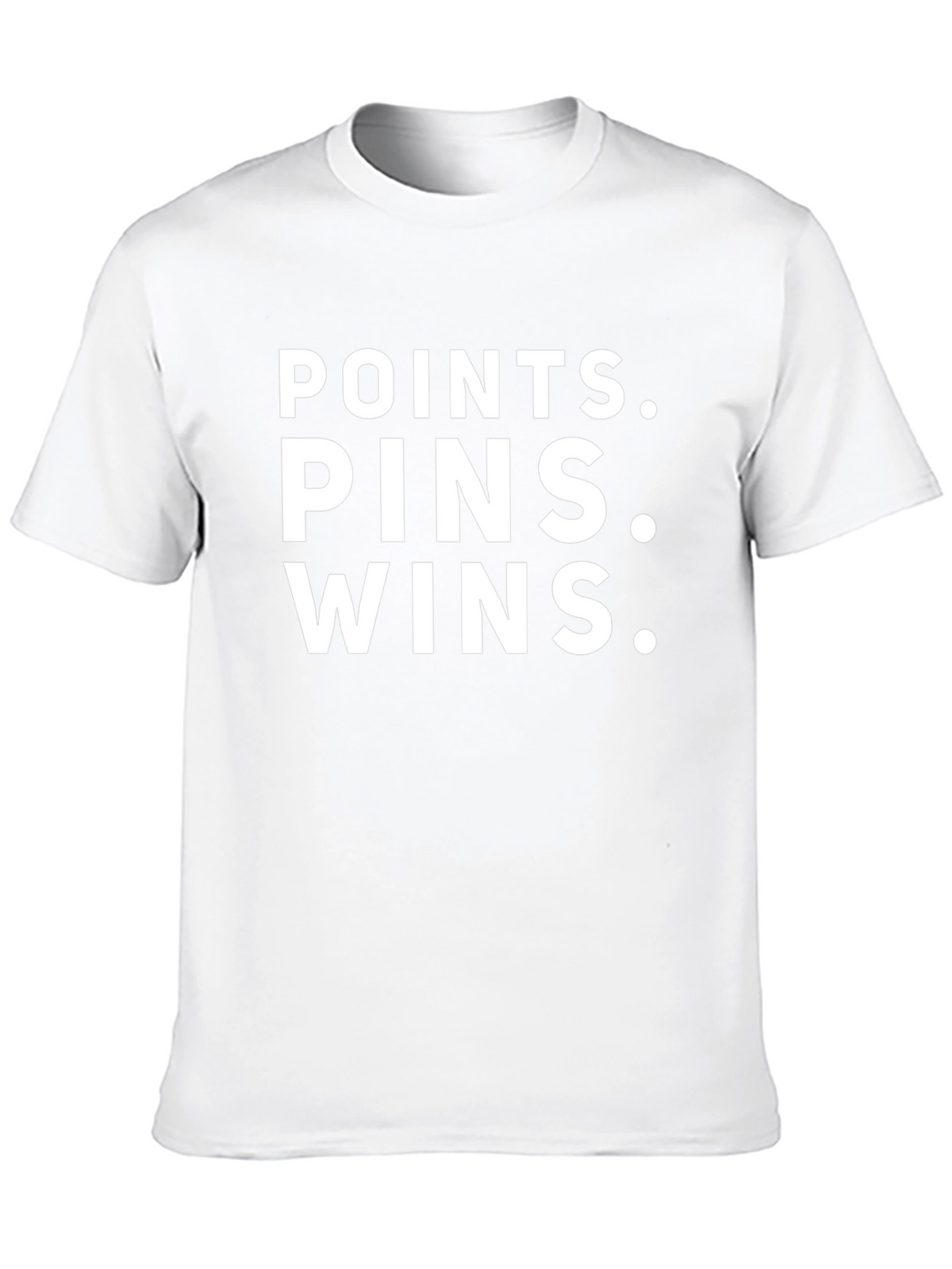 Points Pins Wins Black Graphic Tee