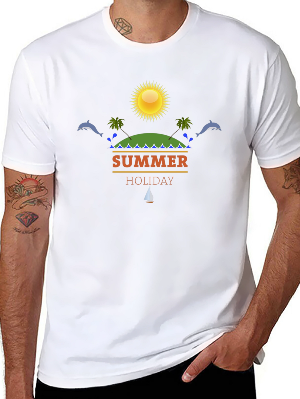 Summer Holiday Graphic T-Shirt - Beach Vacation Vibes