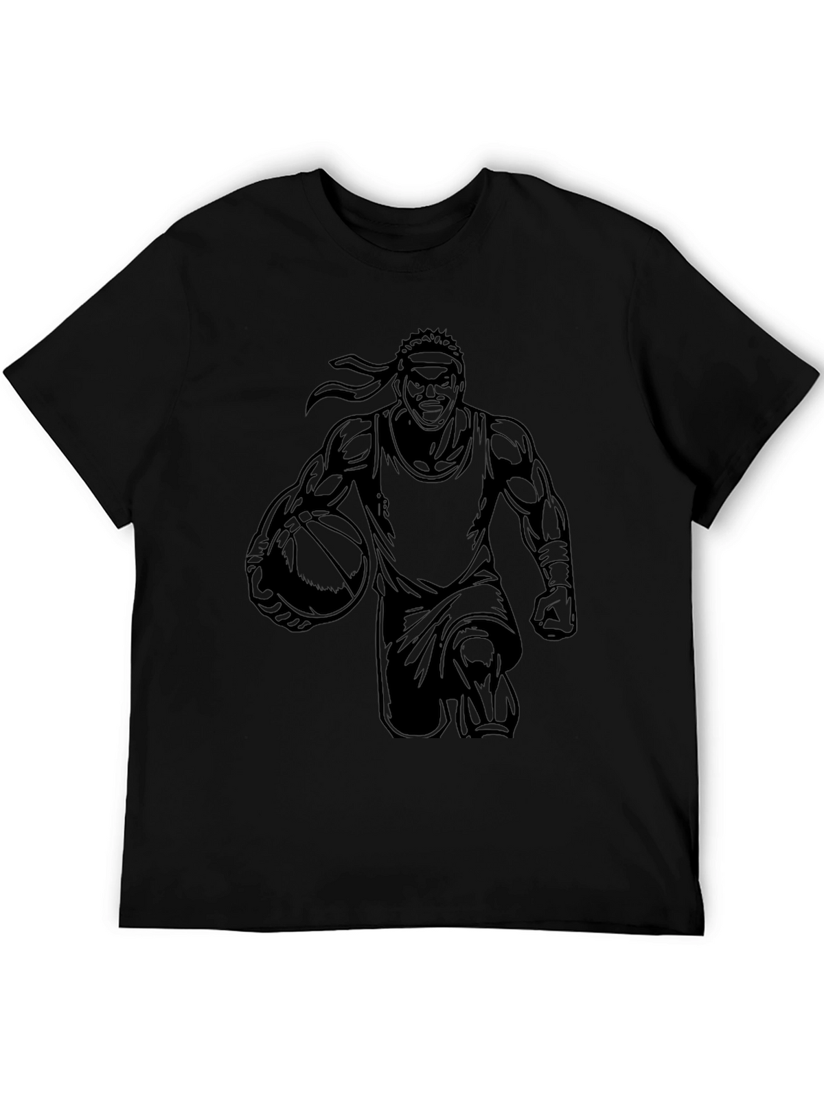 Basketball Player Graphic Black T-Shirt