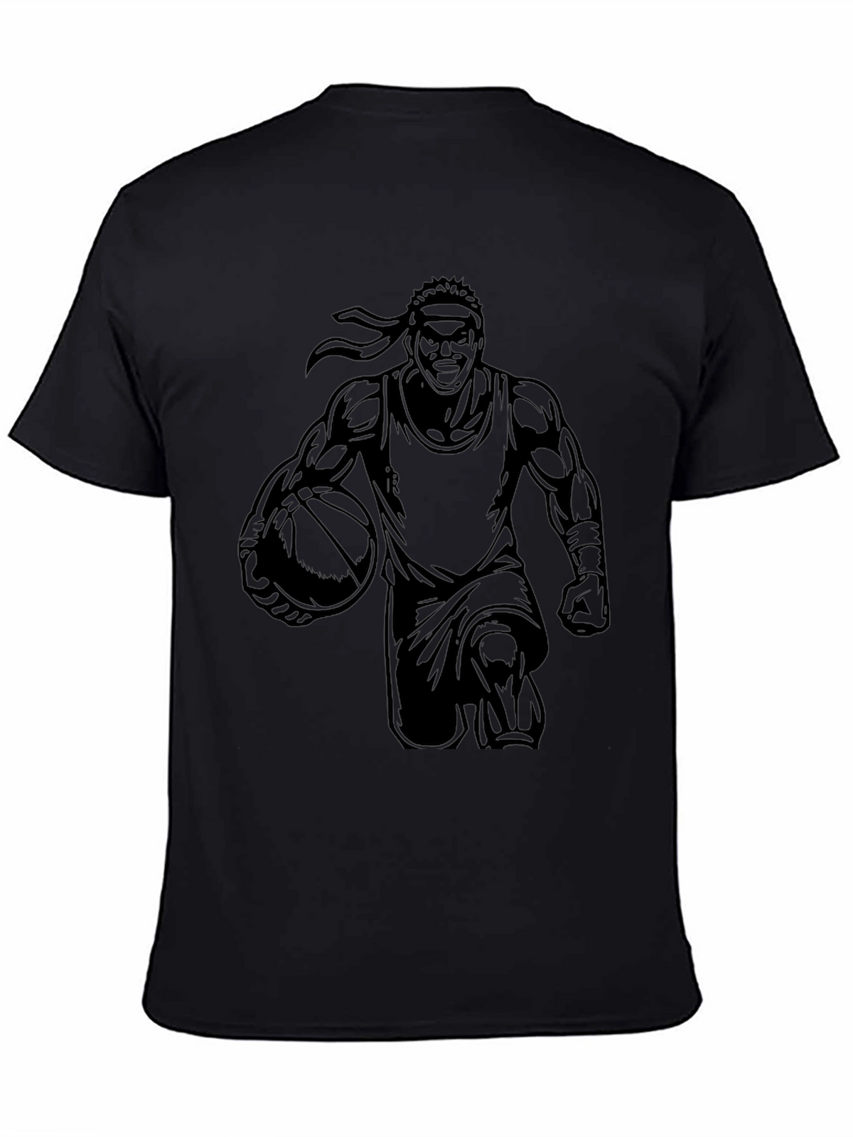Basketball Player Graphic Black T-Shirt