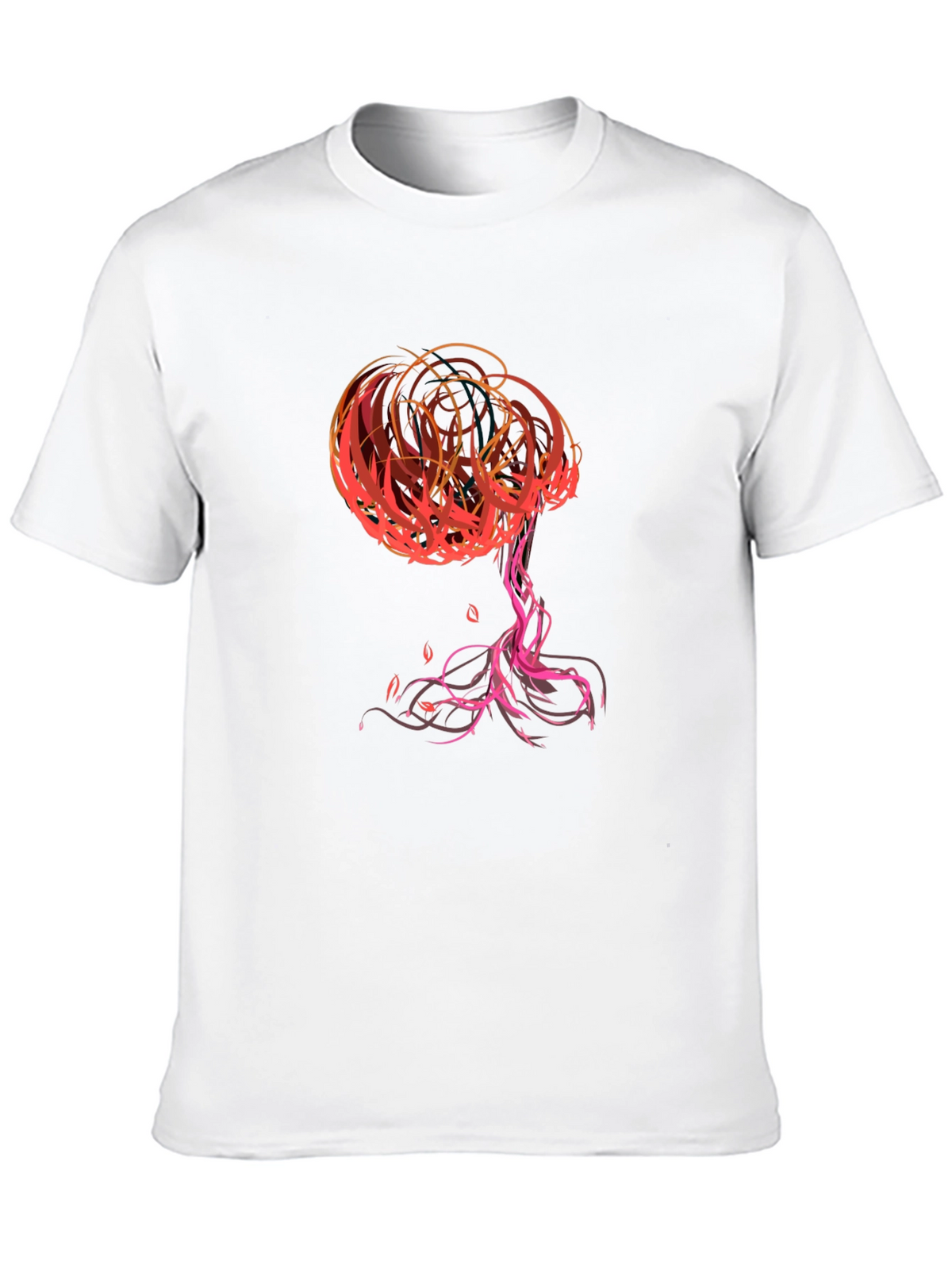 Abstract Tree Graphic Tee - Stylish Black T-Shirt