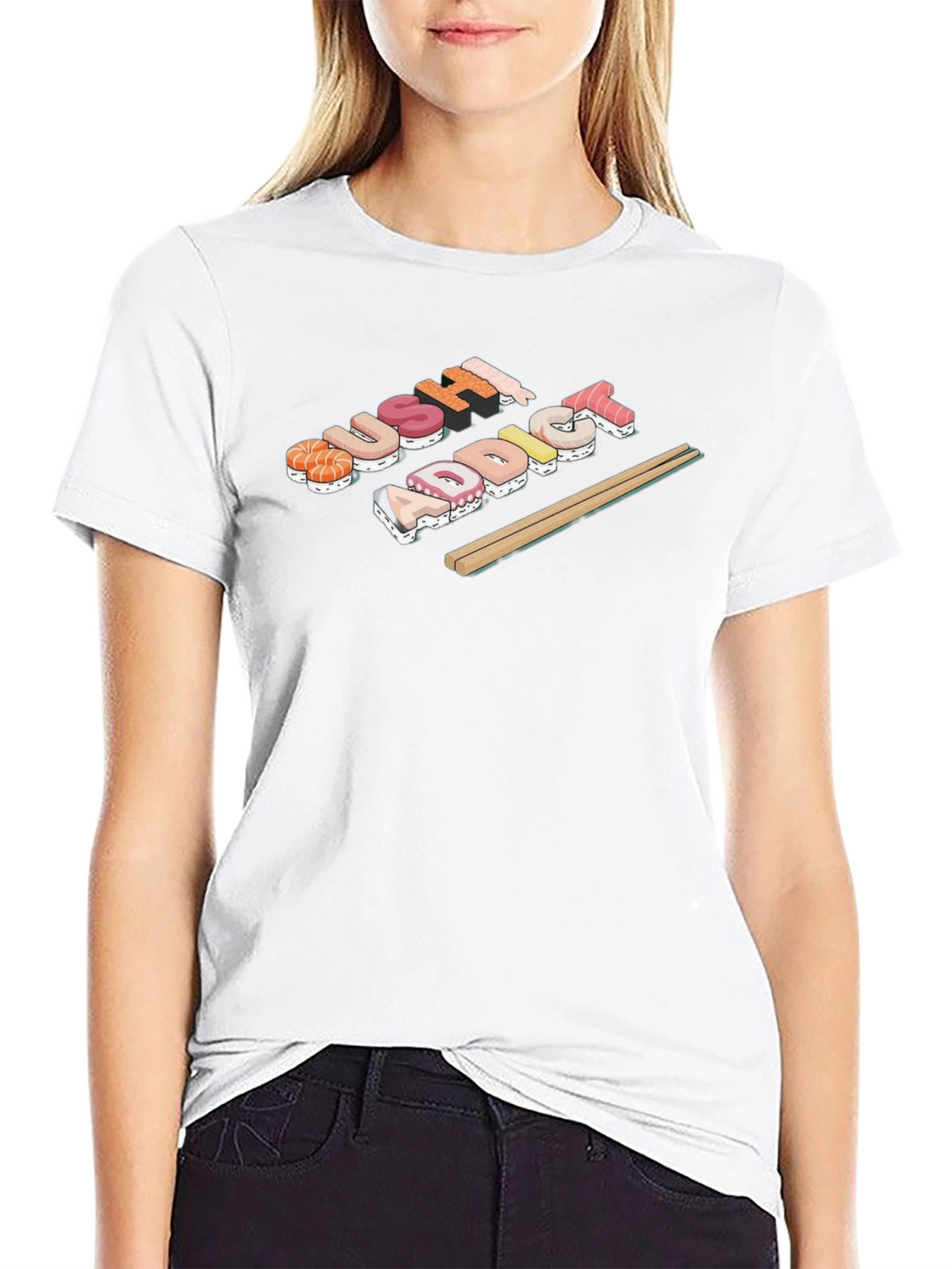 Sushi Addict Black T-Shirt