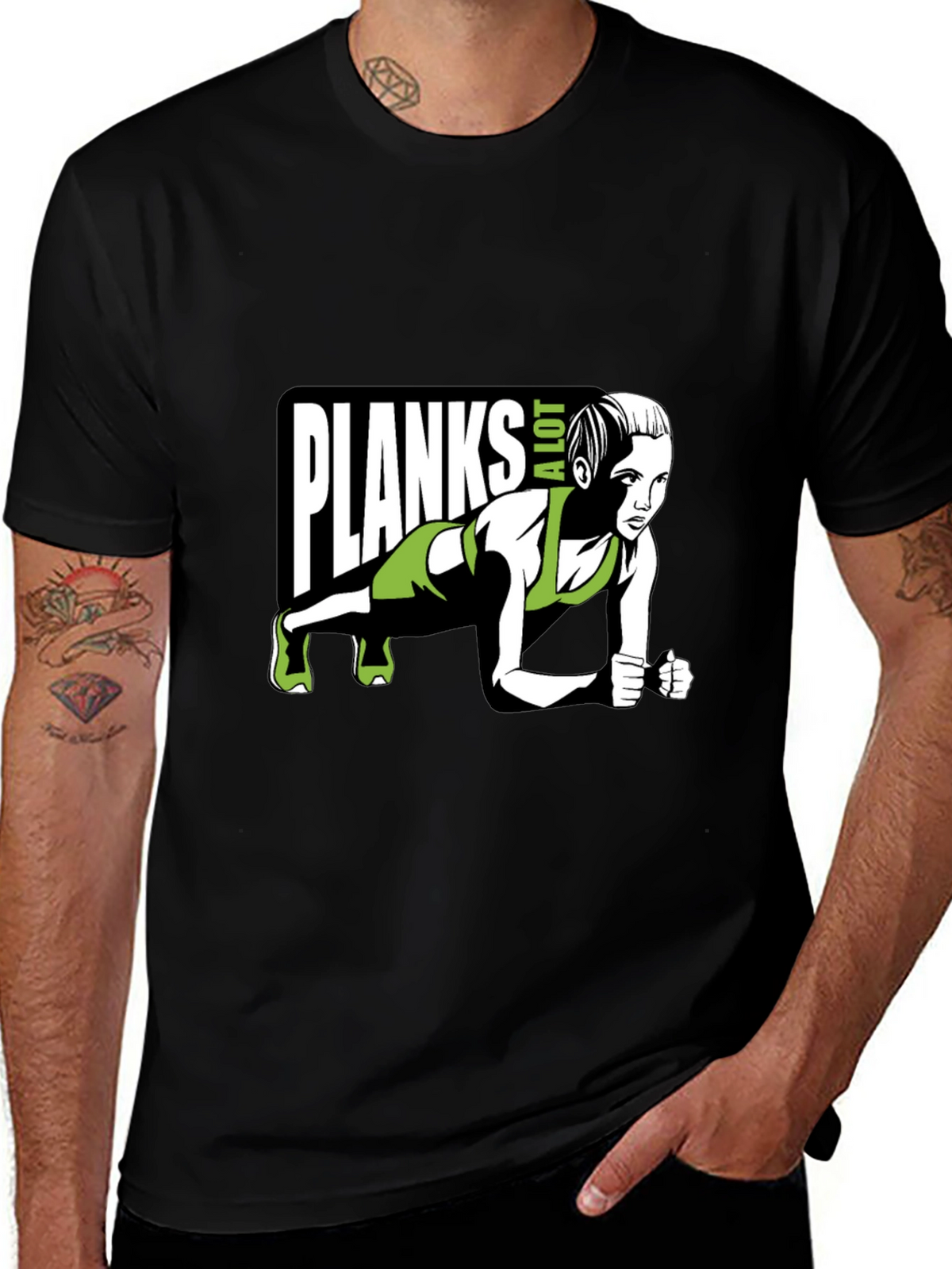 Planks A Lot T-Shirt - Fitness Graphic Tee