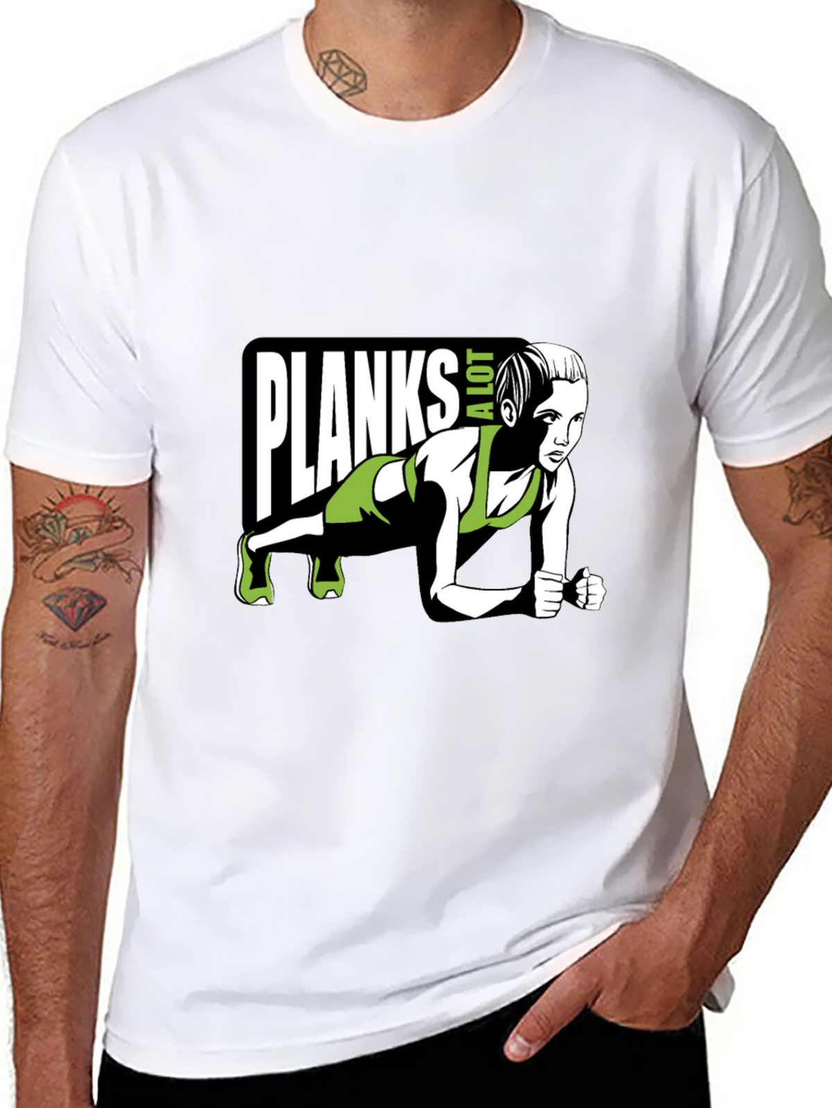 Planks A Lot T-Shirt - Fitness Graphic Tee