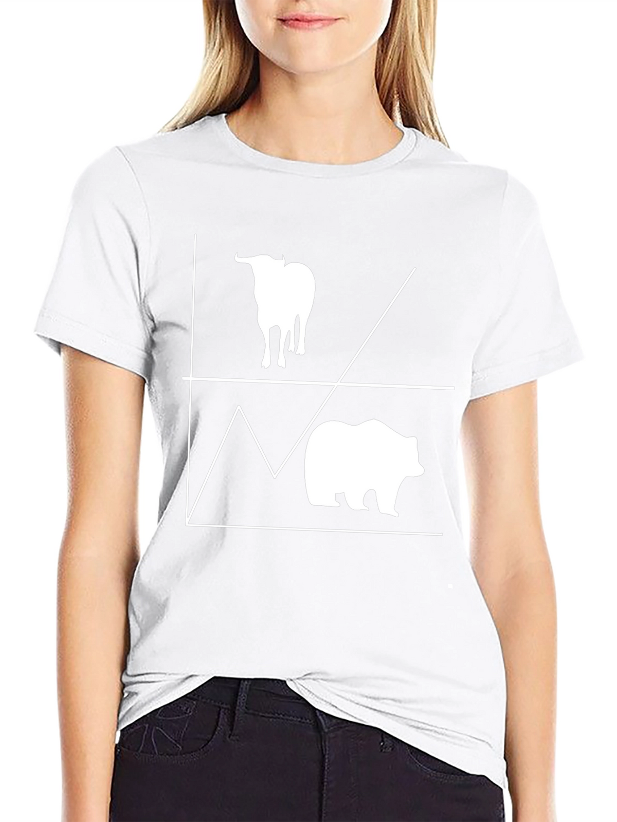 Bull and Bear Stock Market Graphic Tee