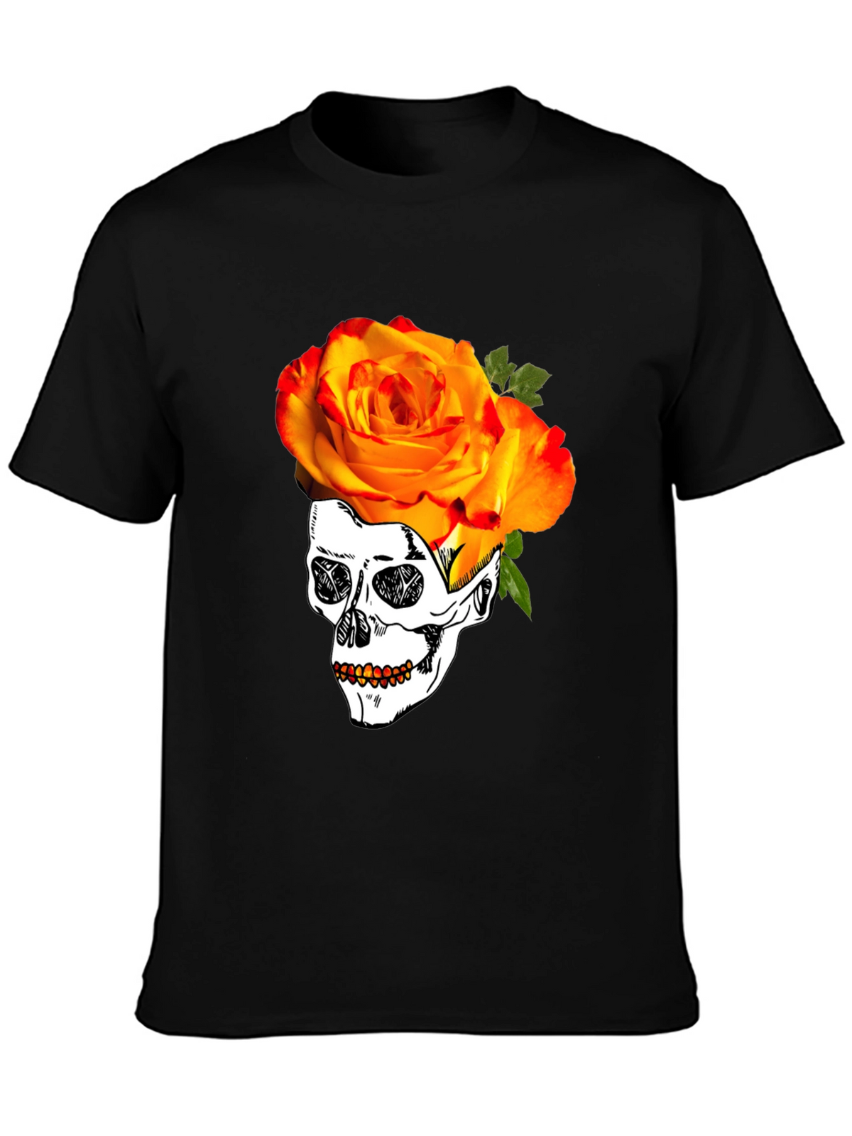 Skull & Rose Graphic T-Shirt - Unique Design