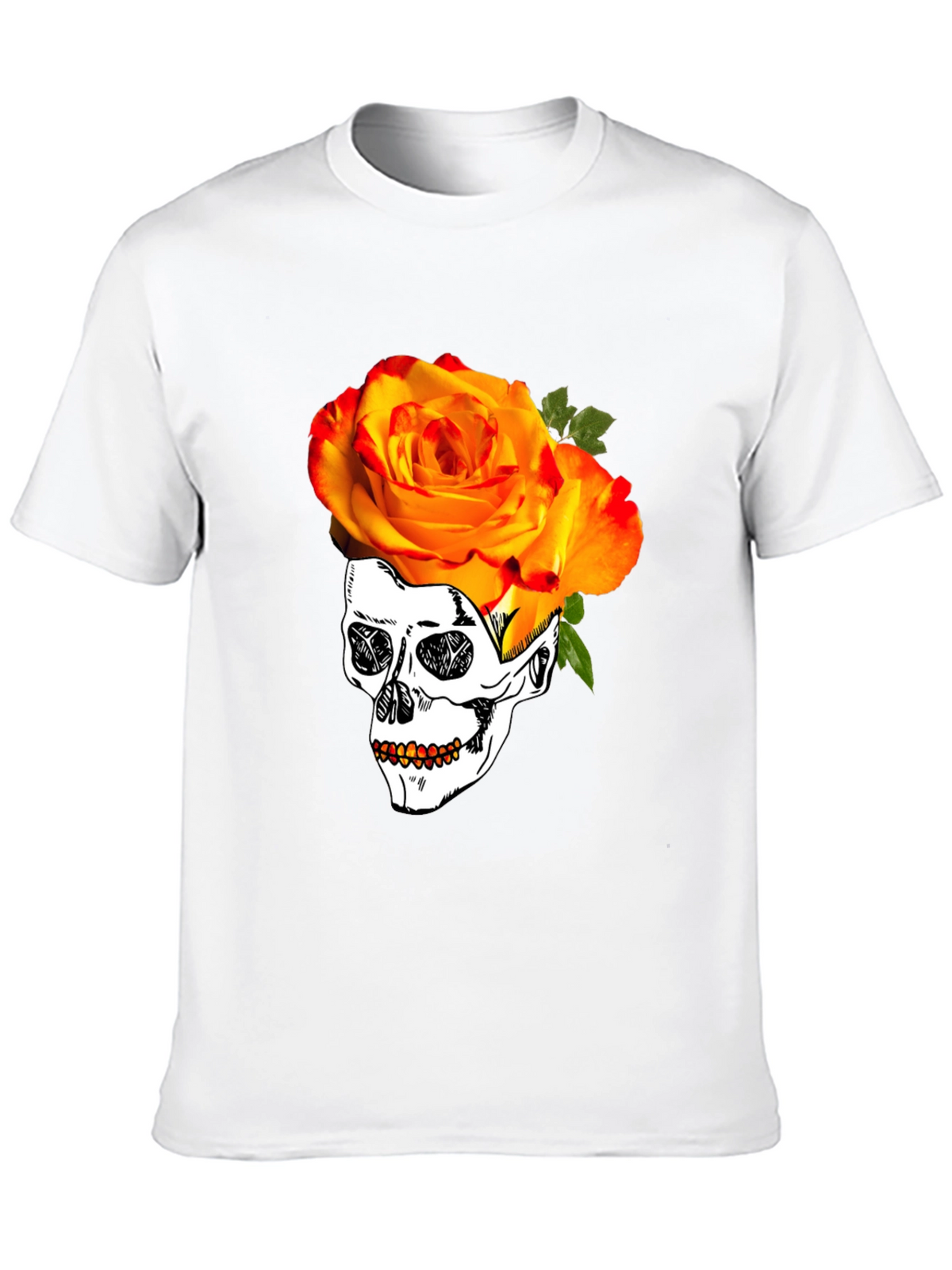 Skull & Rose Graphic T-Shirt - Unique Design