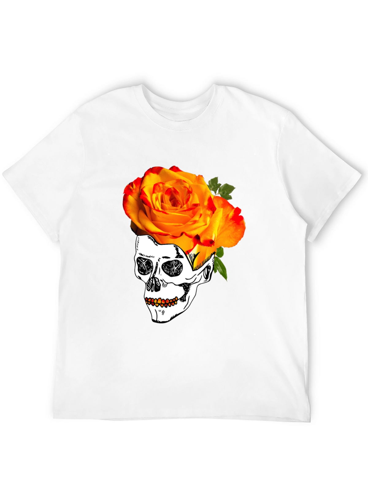 Skull & Rose Graphic T-Shirt - Unique Design