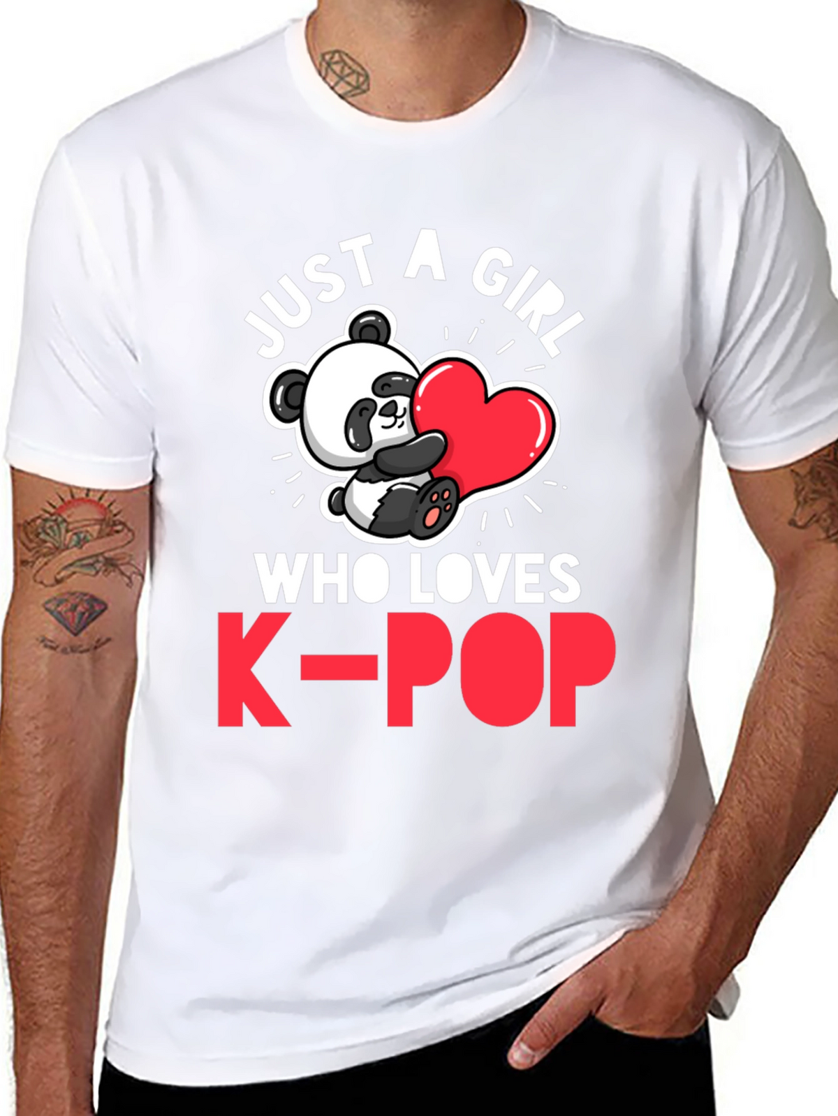 Just a Girl Who Loves K-Pop Panda T-Shirt