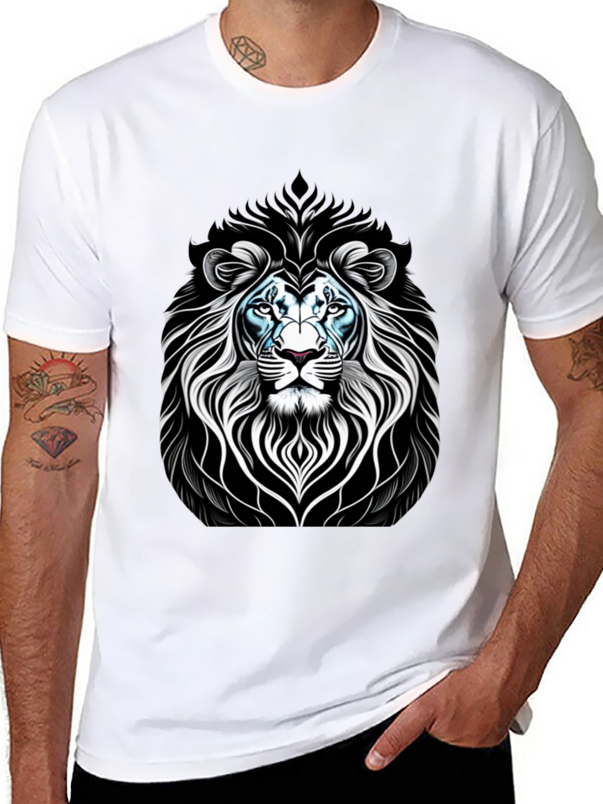 Lion Graphic Black T-Shirt