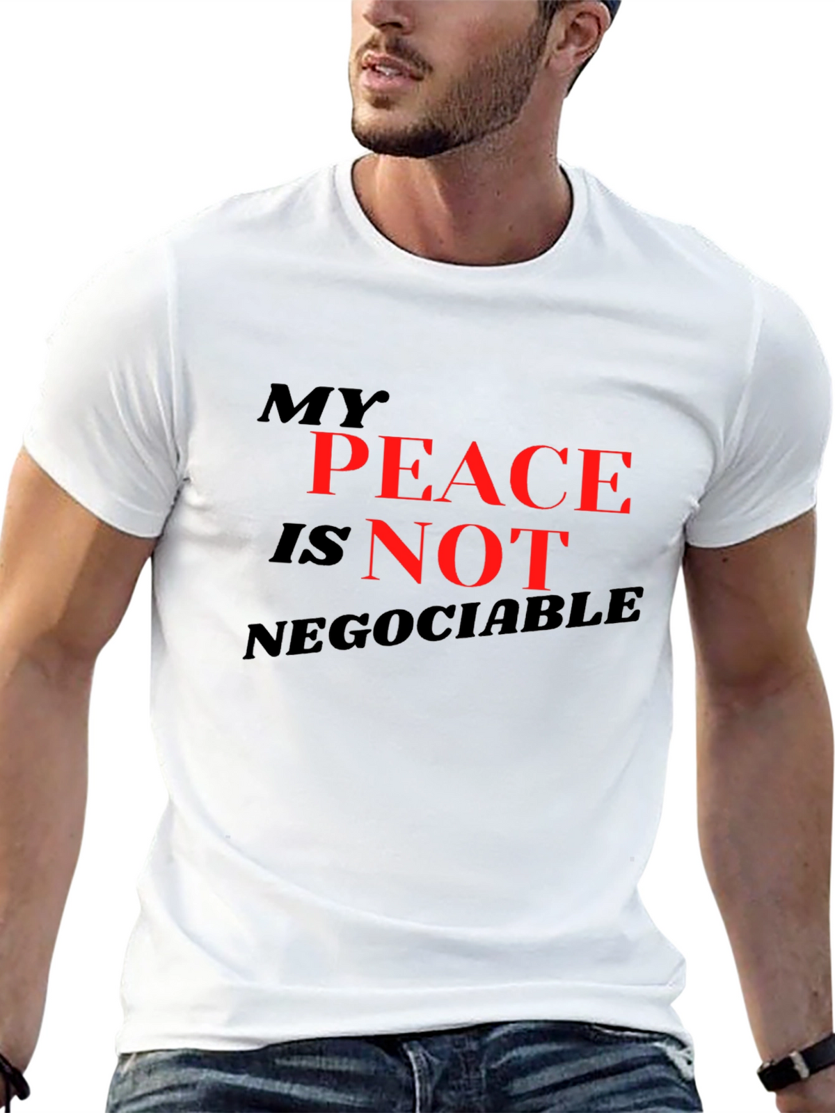My Peace Is Not Negotiable Black T-Shirt