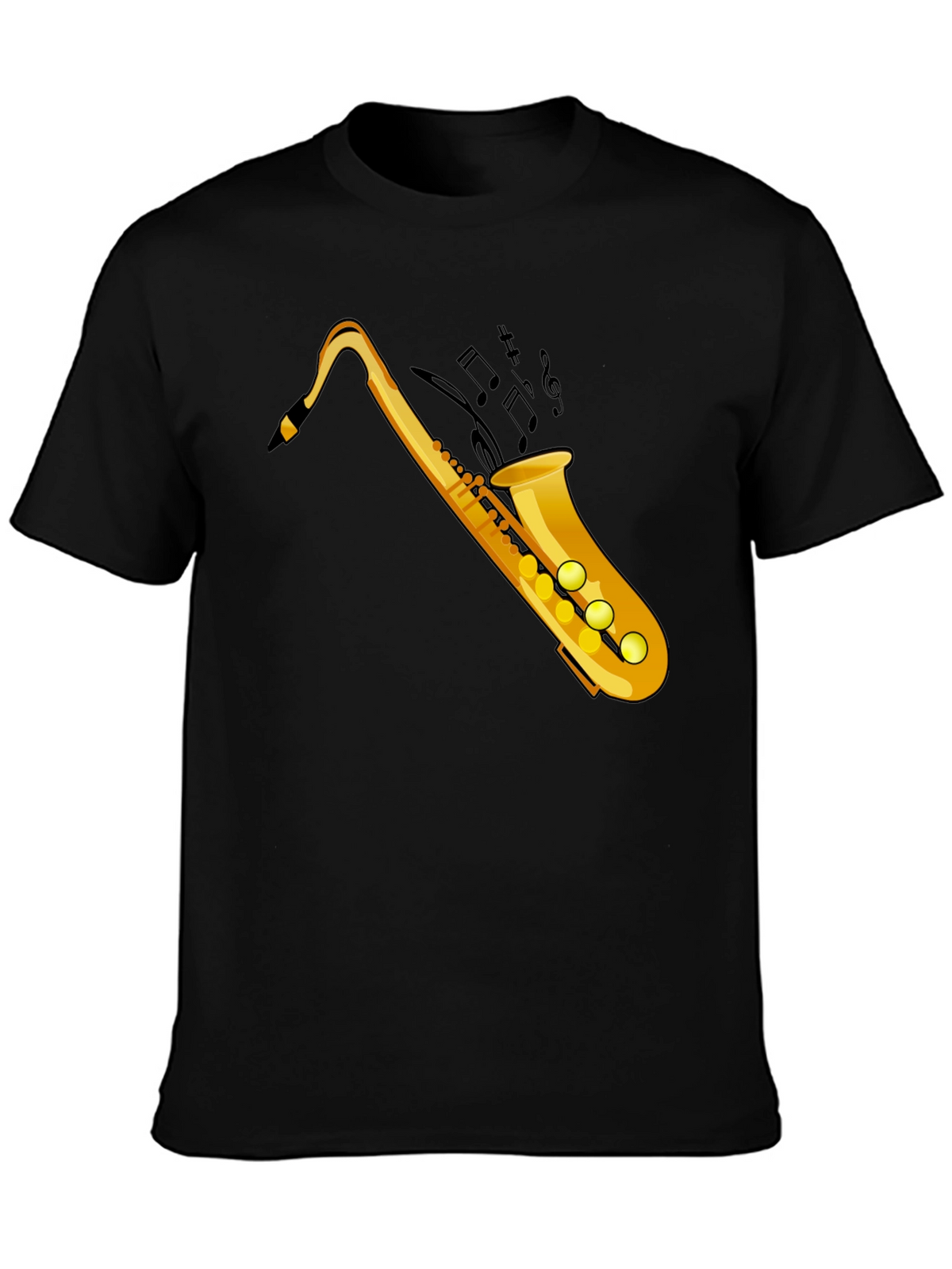 Saxophone Graphic Black Tee