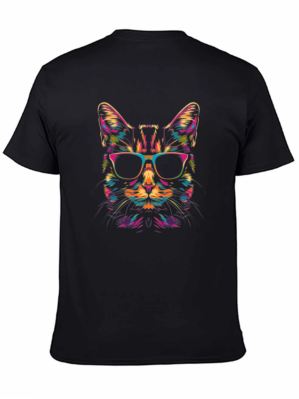 Cool Cat Graphic Tee - Unisex Black T-Shirt
