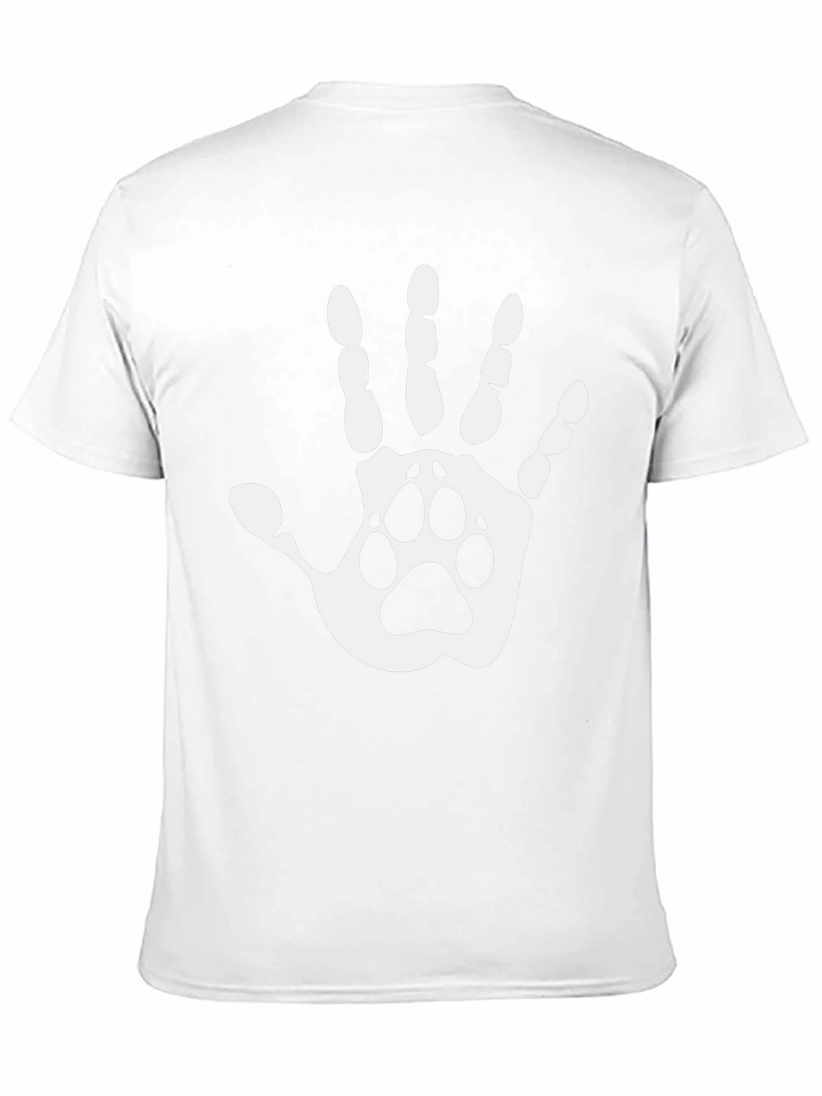 Paw Print Hand T-Shirt - Animal Lover Tee