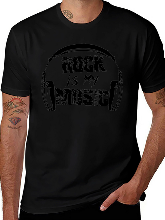 Rock is My Music Graphic Print T-Shirt
