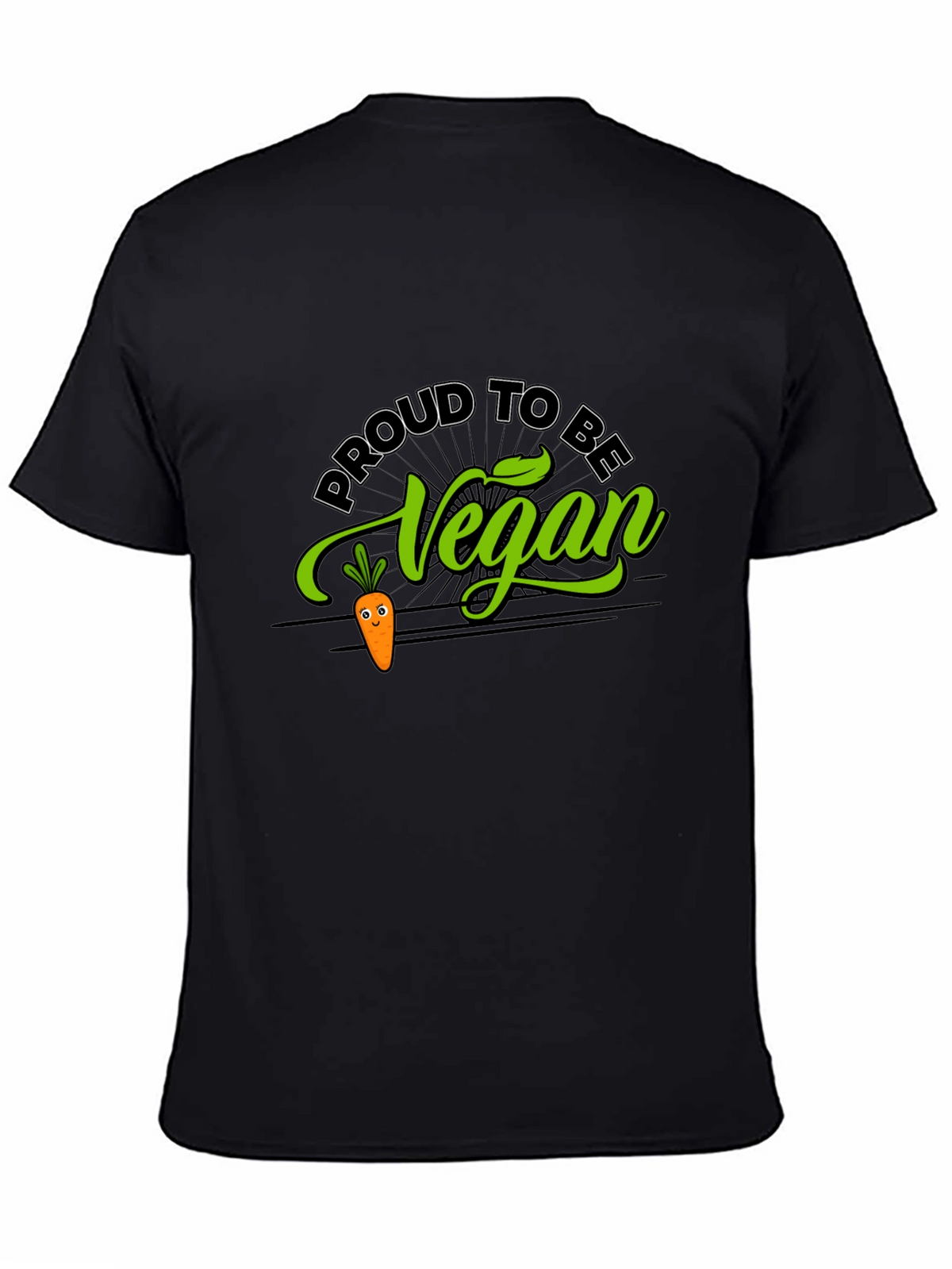 Proud To Be Vegan Graphic Tee - Black