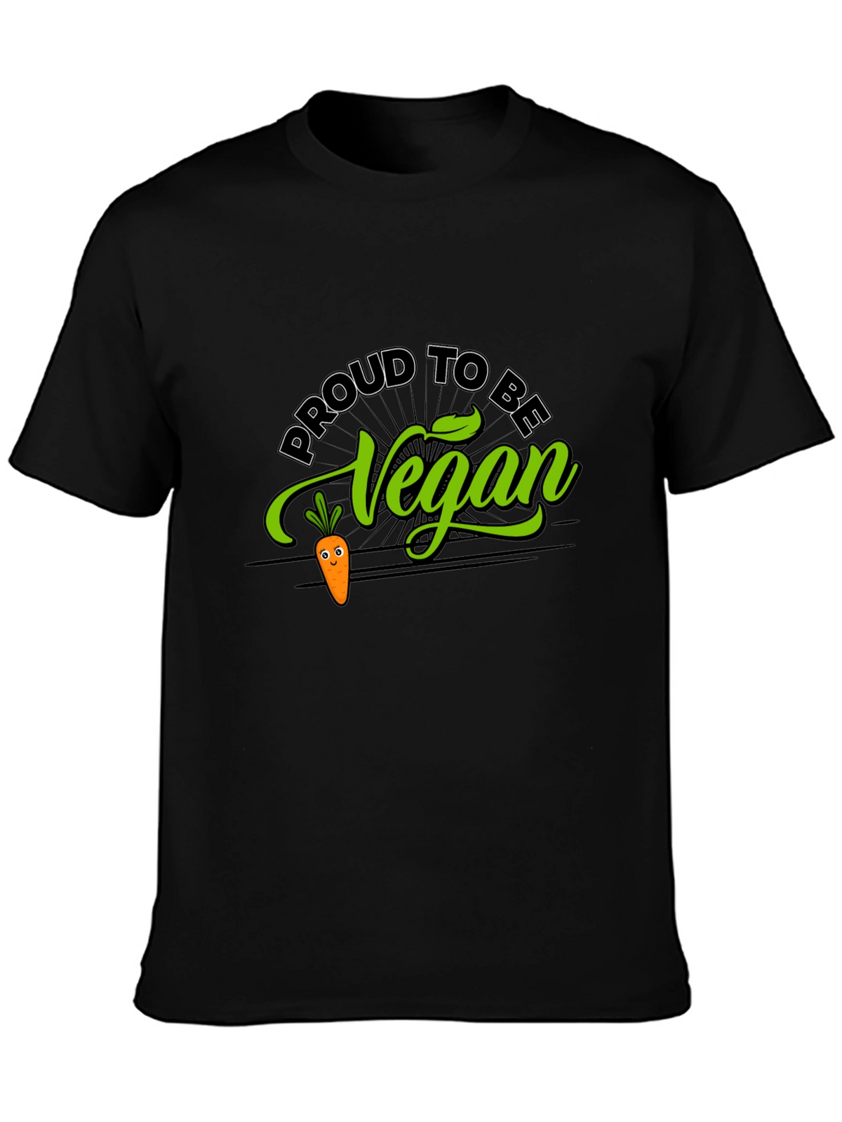 Proud To Be Vegan Graphic Tee - Black