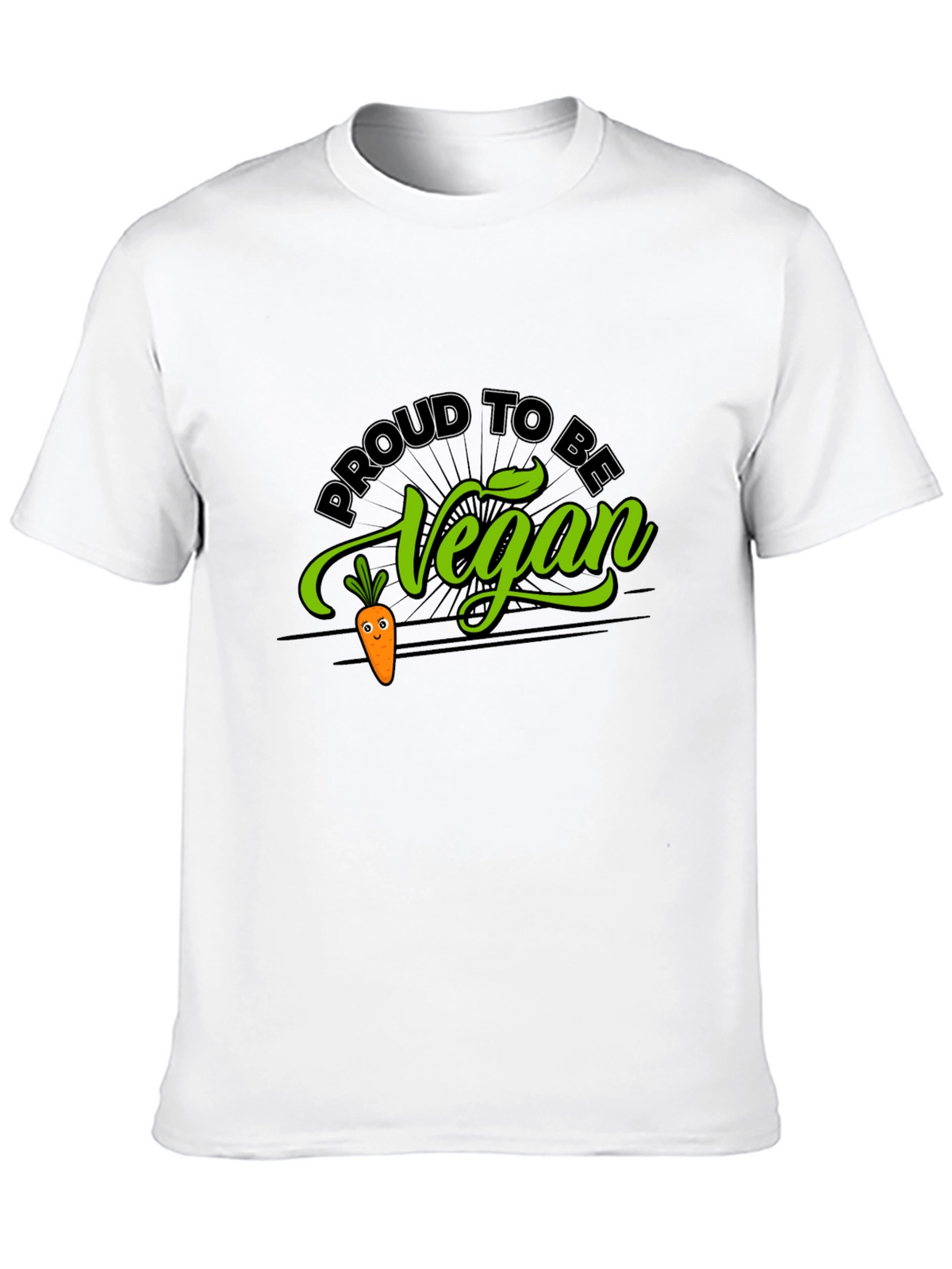 Proud To Be Vegan Graphic Tee - Black
