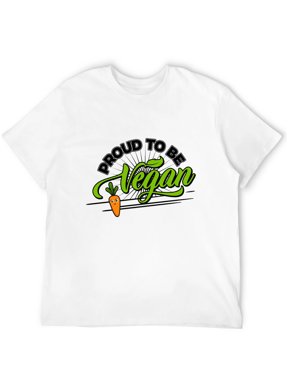 Proud To Be Vegan Graphic Tee - Black