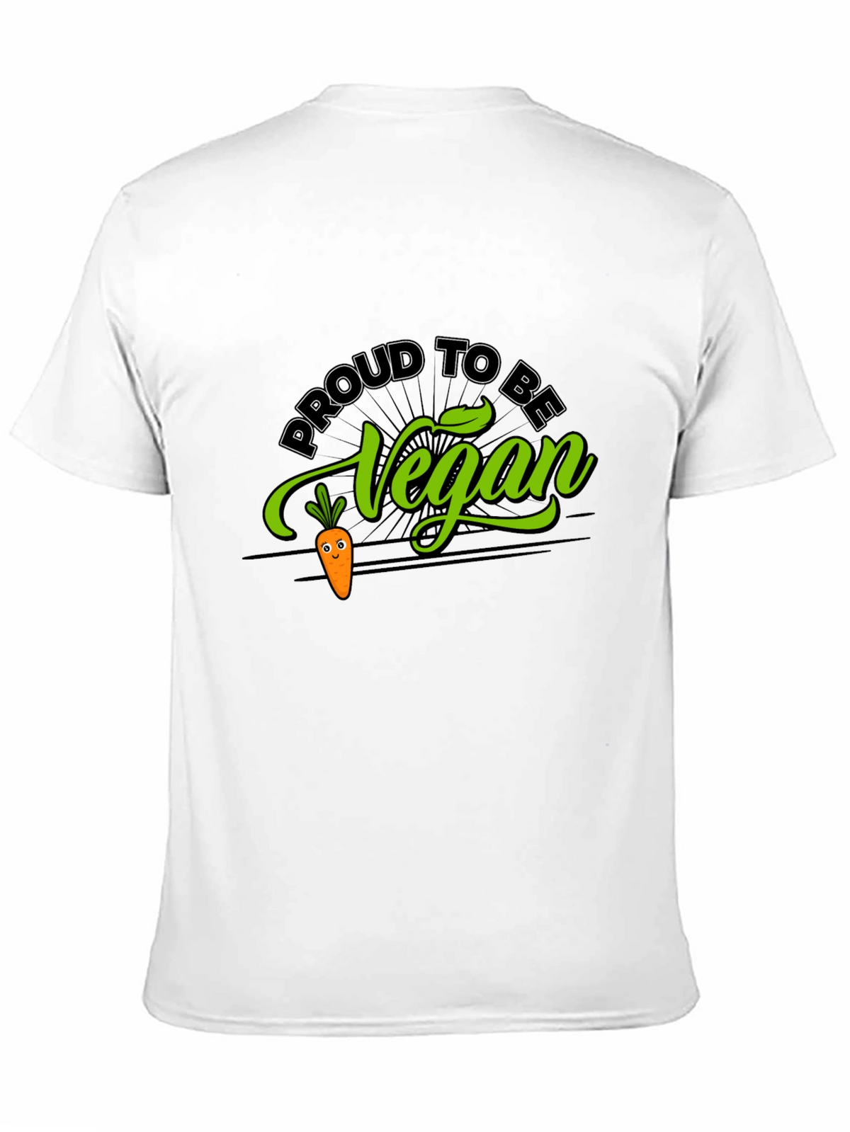 Proud To Be Vegan Graphic Tee - Black